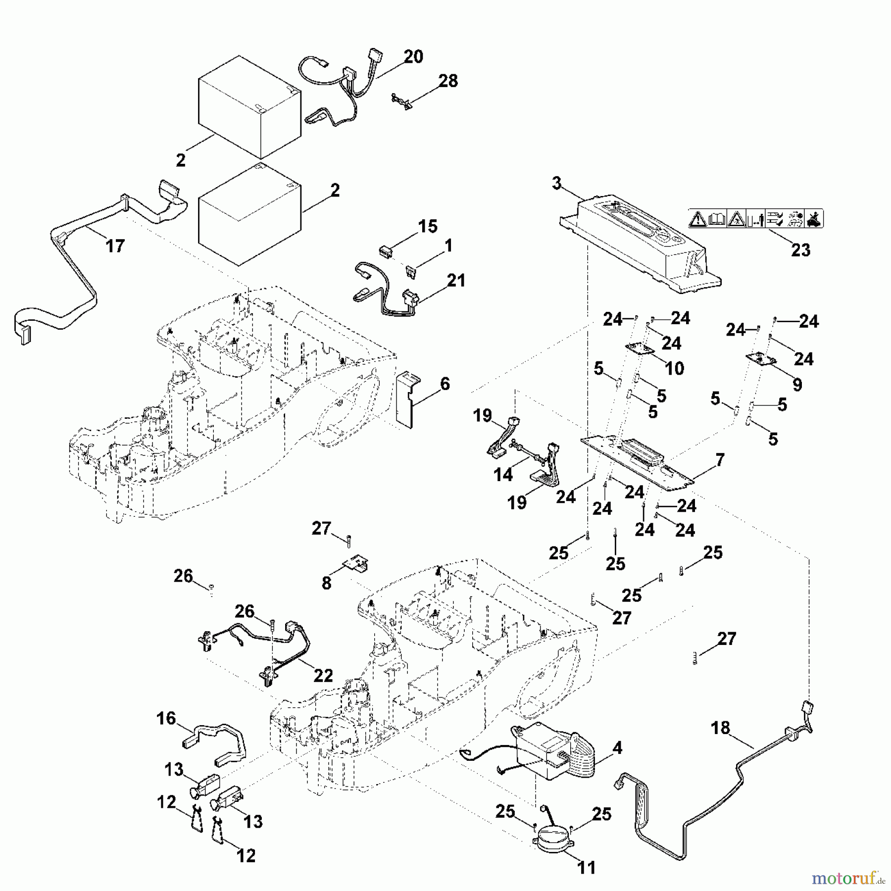 Viking Rasenmäher Akkurasenmäher MI 322 C E - Elektrische Bauteile