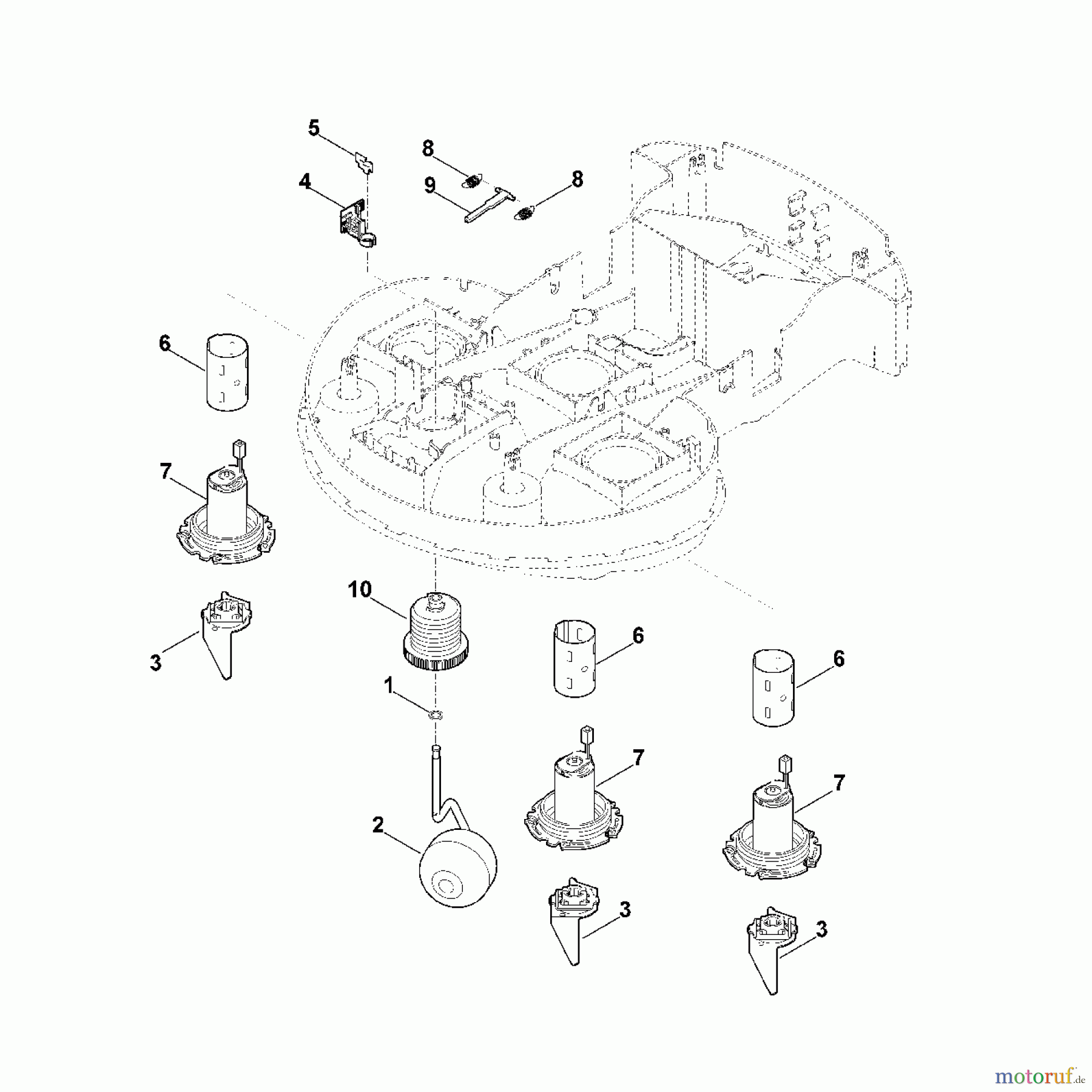 Viking Rasenmäher Akkurasenmäher MI 555 C C - Mähwerk, Vorderrad