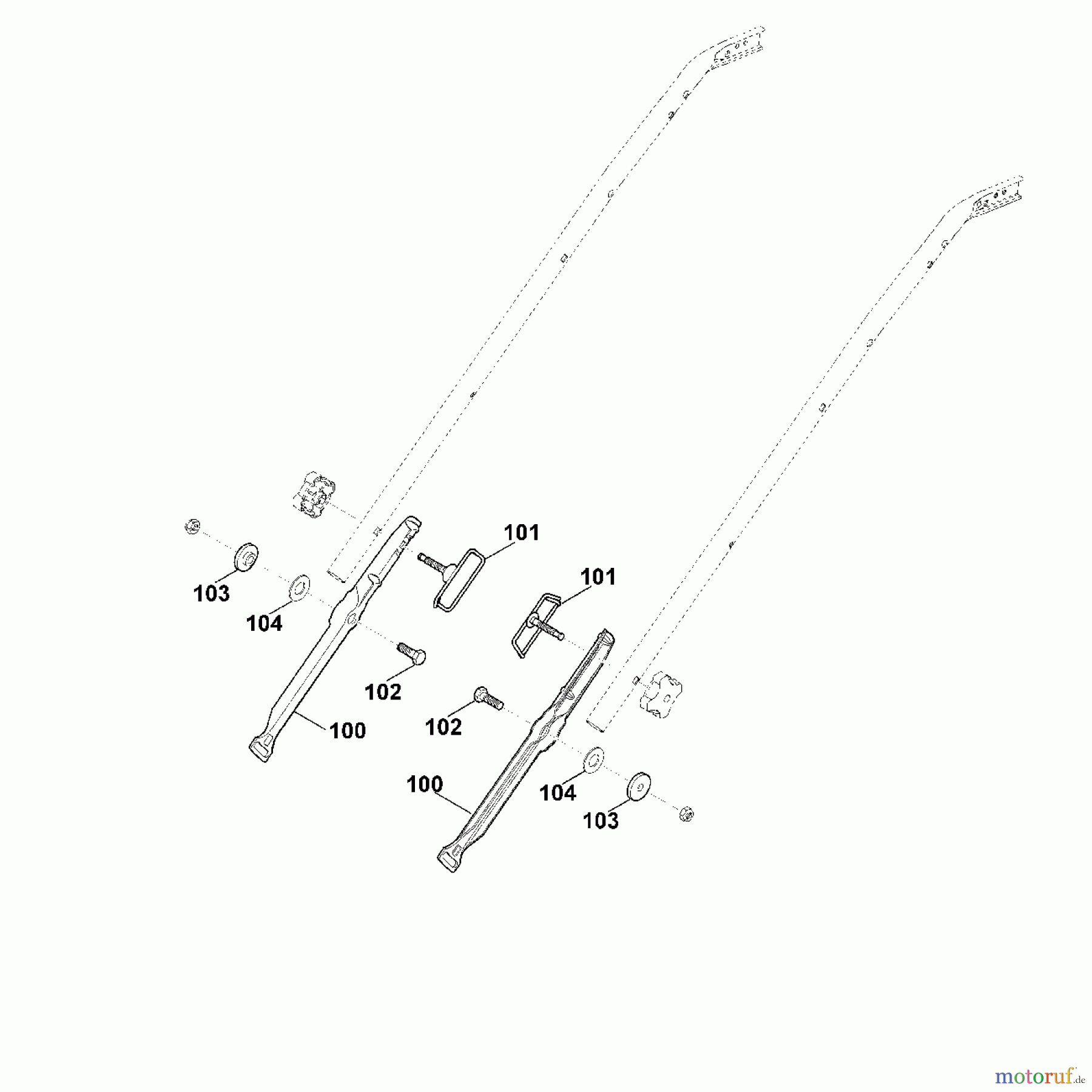 Viking Rasenmäher Benzinrasenmäher MB 655.0 G, MB 655.0 GM B1 - Lenker Unterteil MB 655.0 (f. ältere Baua