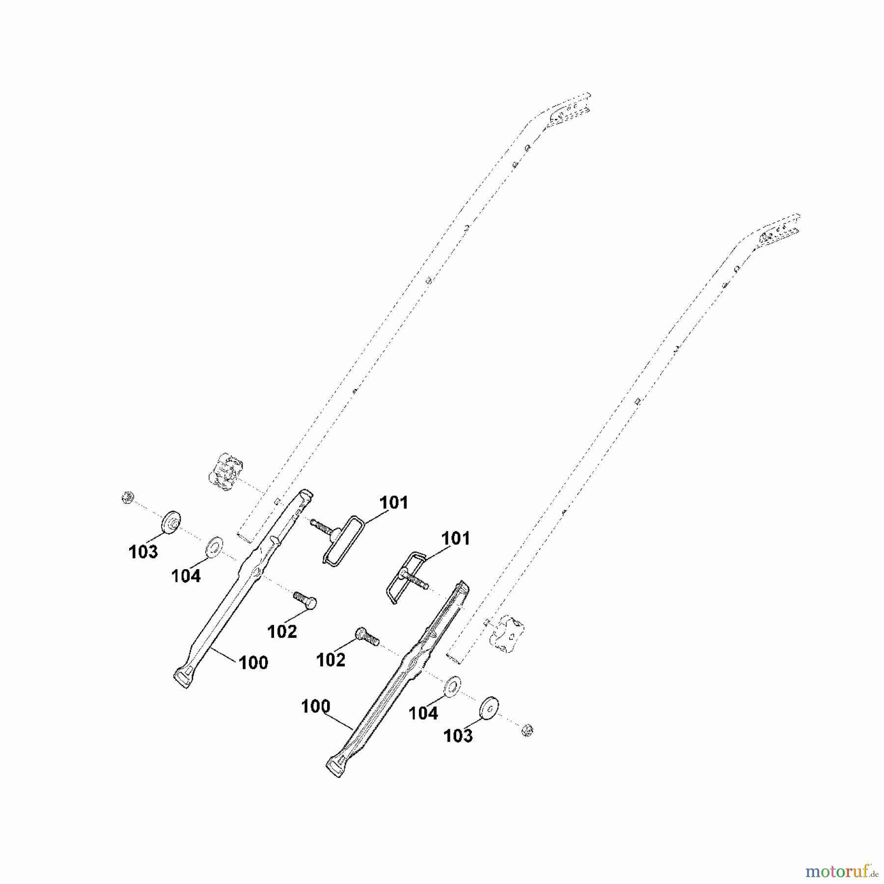 Viking Rasenmäher Benzinrasenmäher MB 650.0 V, MB 650.0 VM B1 - Lenker Unterteil (f. ältere Bauart)