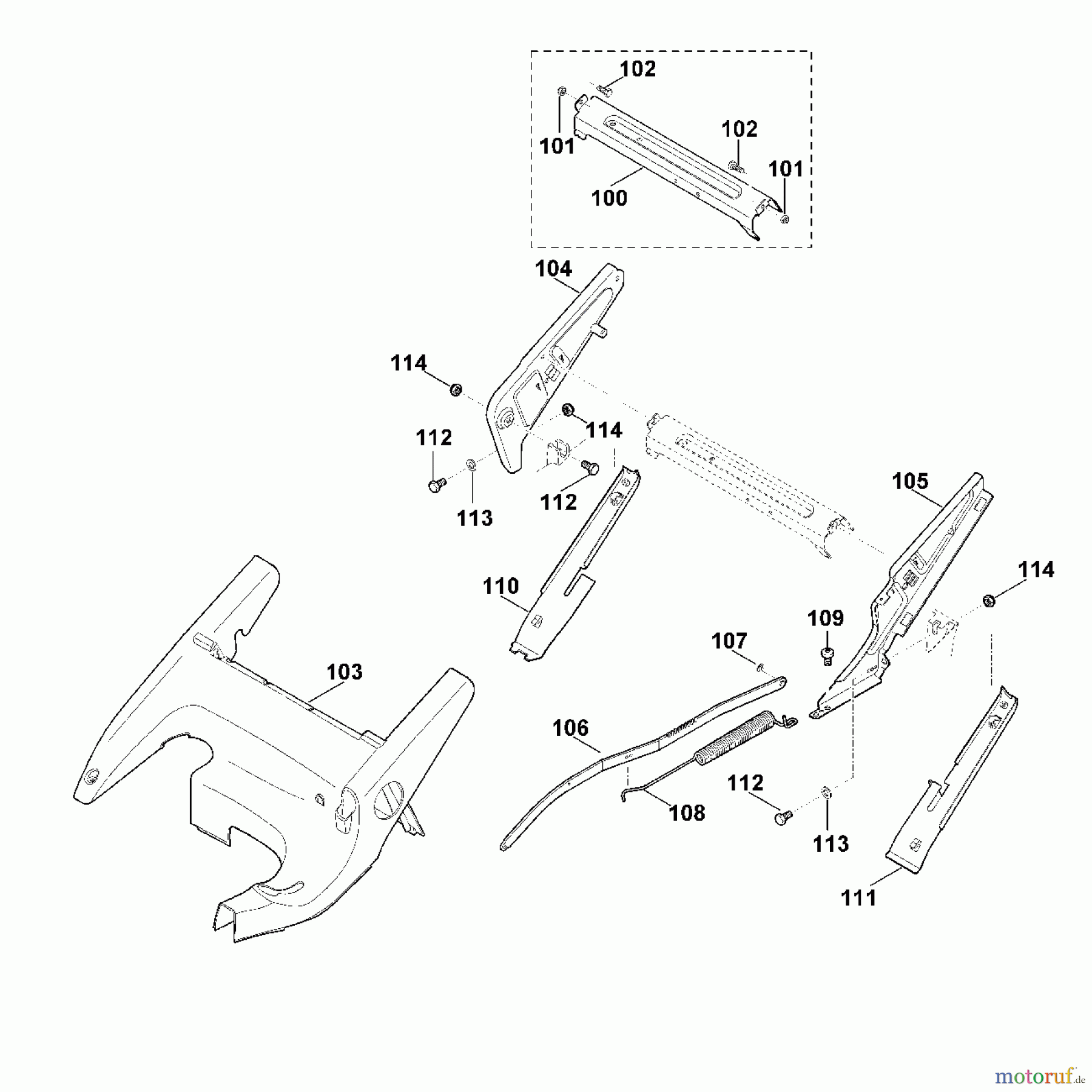  Viking Rasenmäher Benzinrasenmäher MB 650.0 VR C1 - Rahmen, Höhenverstellung (f. ältere Bauar