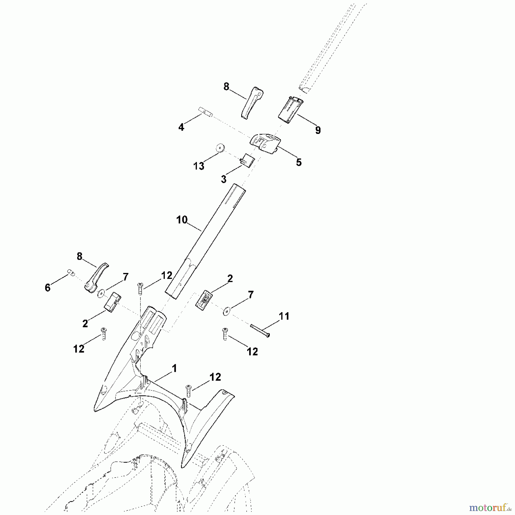 Viking Rasenmäher Akkurasenmäher MA 339 C B - Lenker Unterteil
