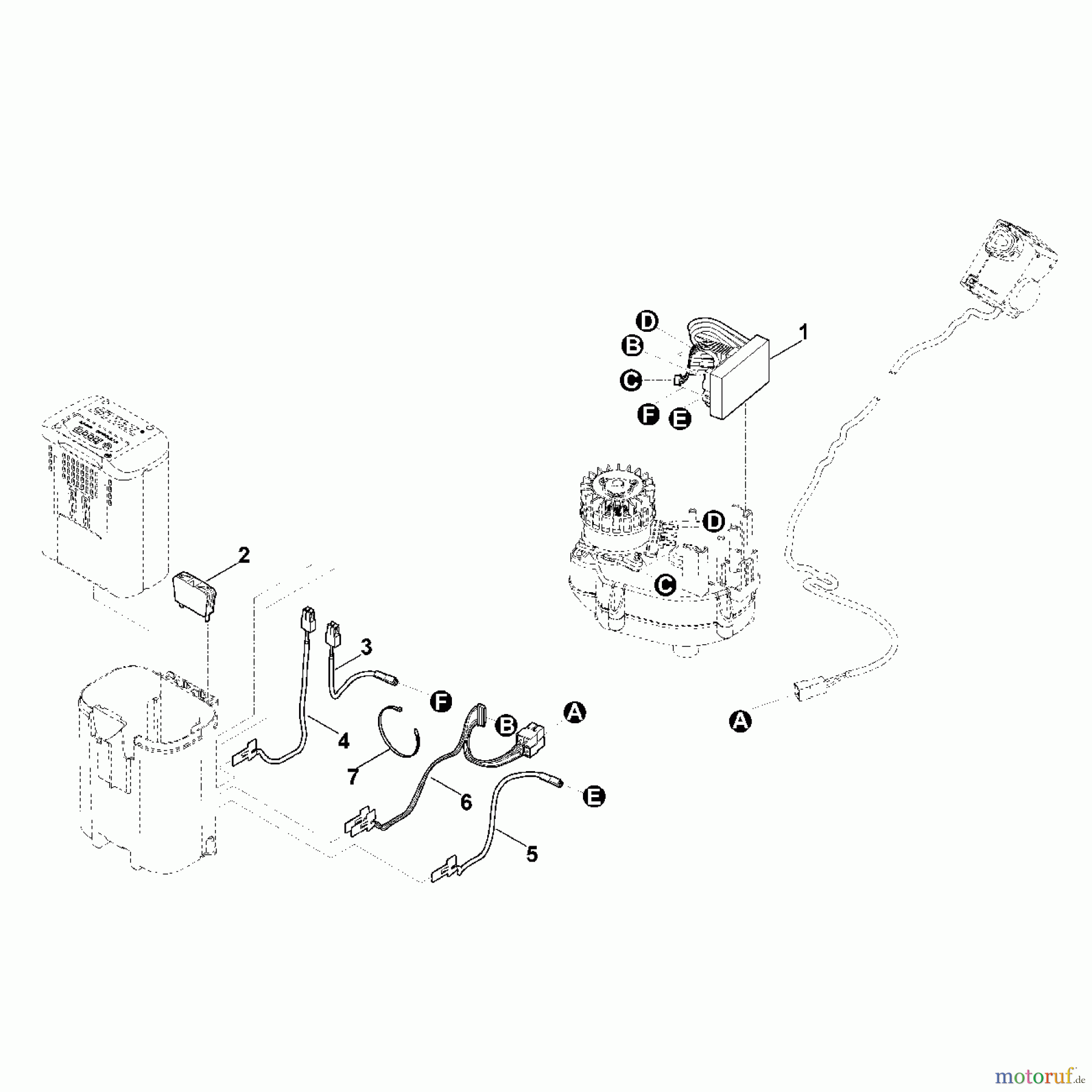 Viking Rasenmäher Akkurasenmäher MA 339 C F - Elektrische Bauteile