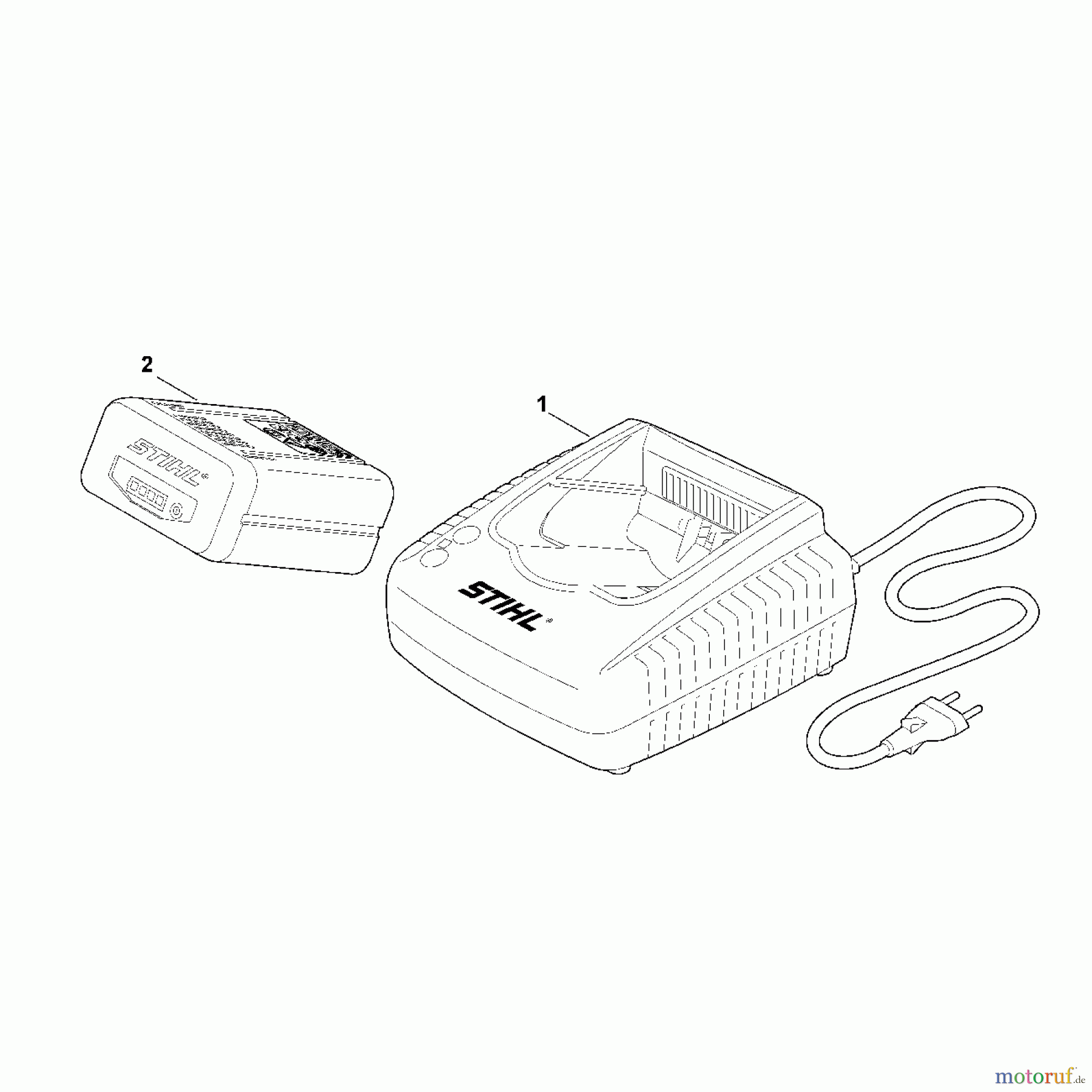 Viking Rasenmäher Akkurasenmäher MA 339 C H - Akkumulator, Ladegerät