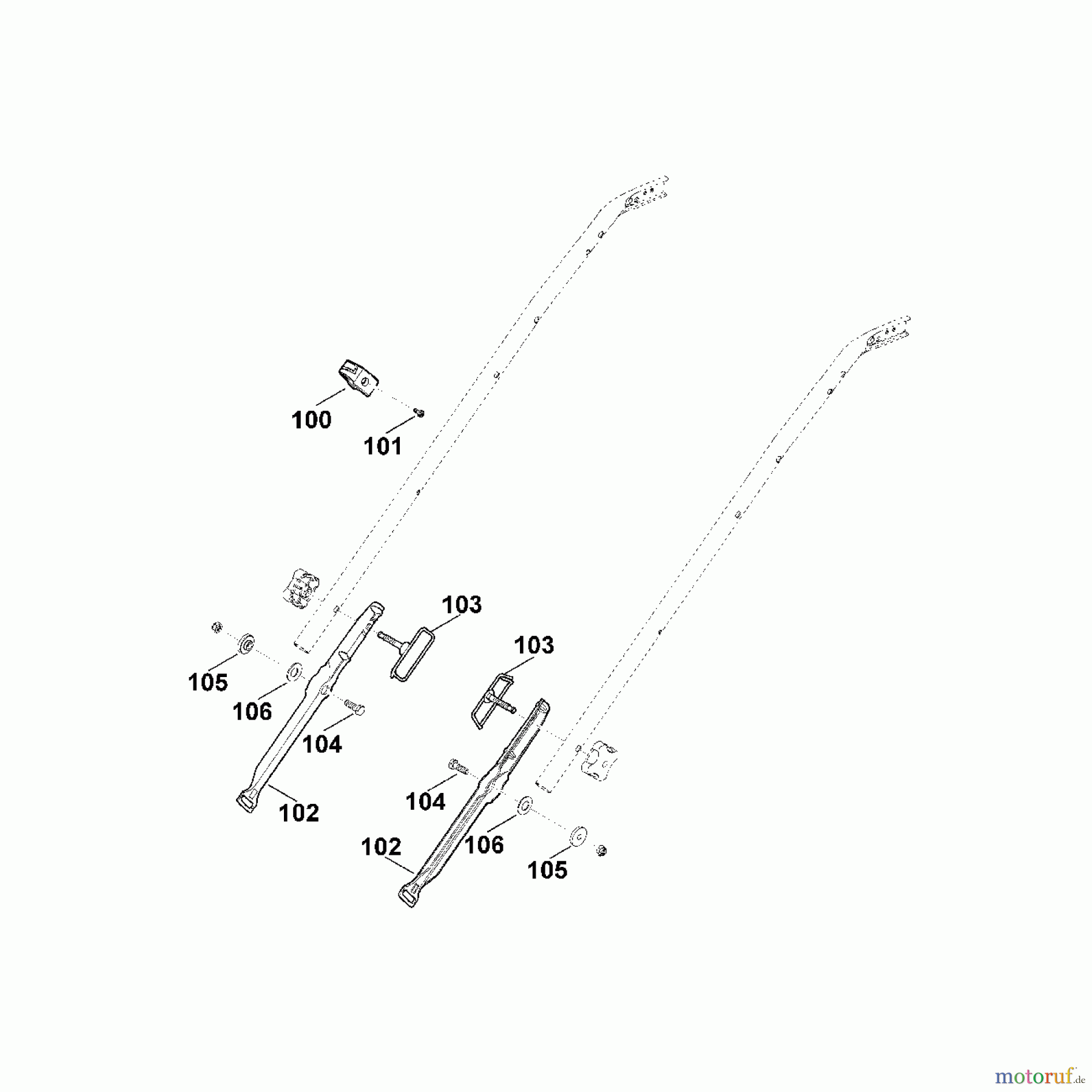 Viking Rasenmäher Benzinrasenmäher MB 545.0 VS B1 - Lenker Unterteil (f. ältere Bauart)
