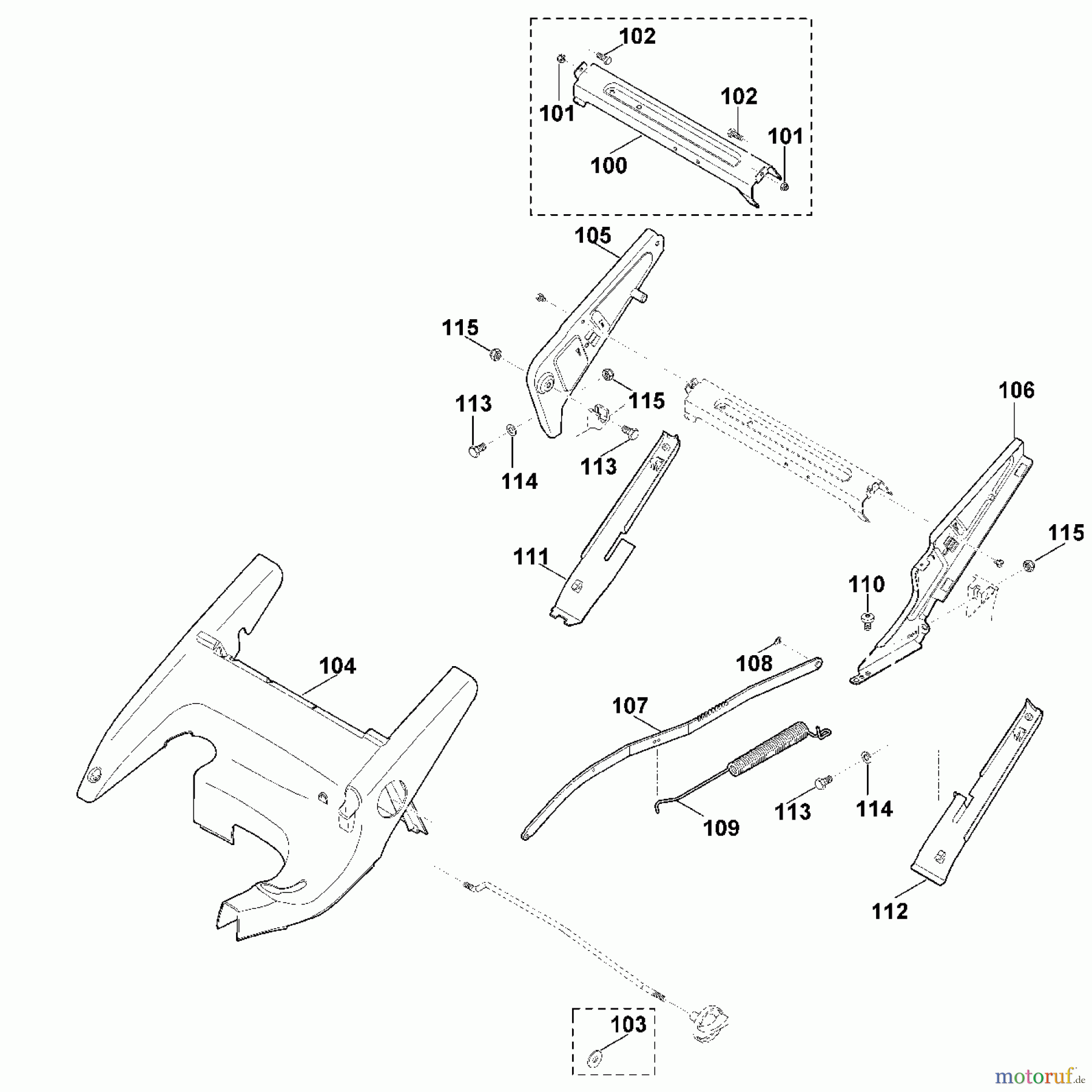 Viking Rasenmäher Benzinrasenmäher MB 655.1 VR C1 - Rahmen, Höhenverstellung (f. ältere Bauar