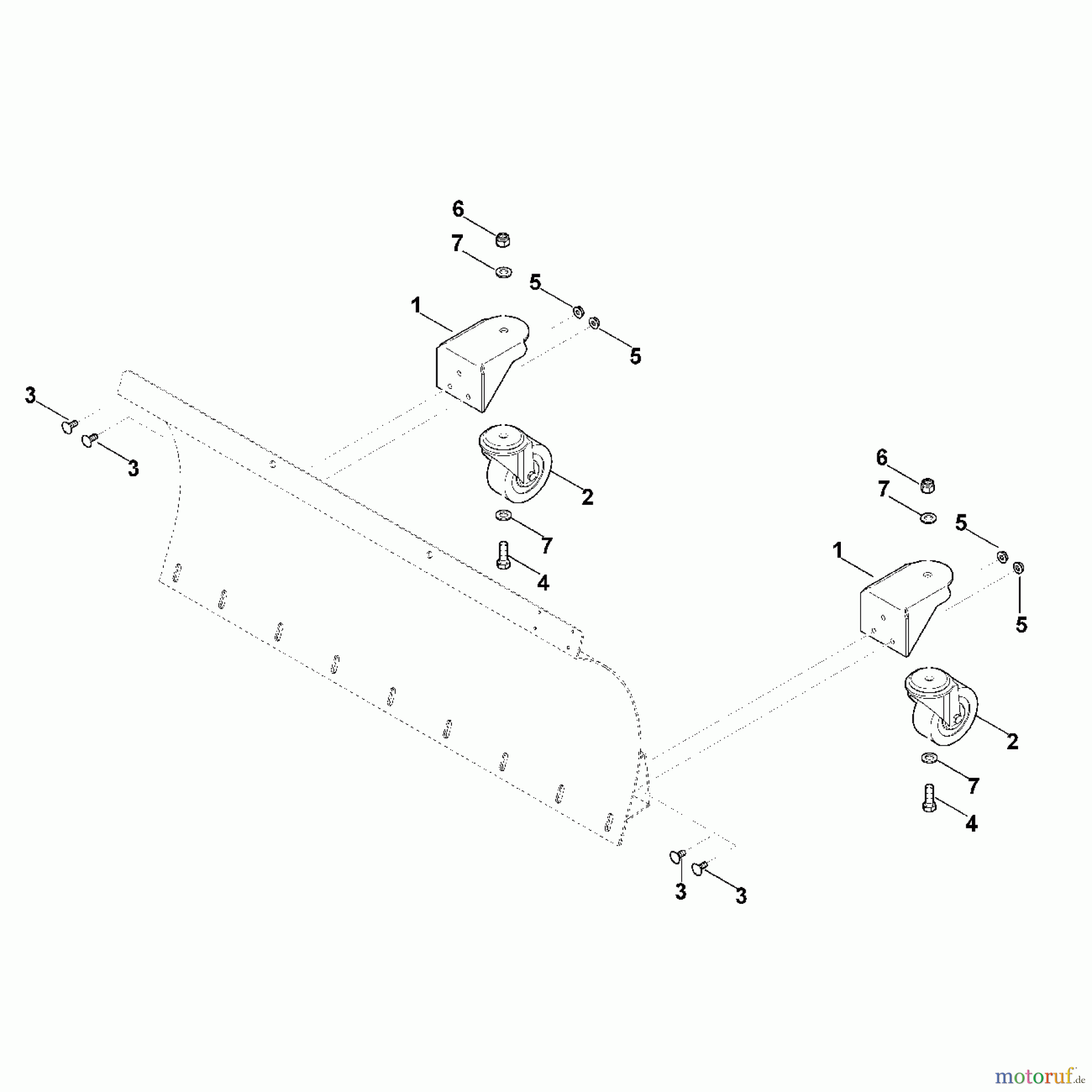Viking Rasentraktoren Zubehör Rasentraktoren ATR 100 Tasträder für Schneeräumschild A - Satz Tastrad