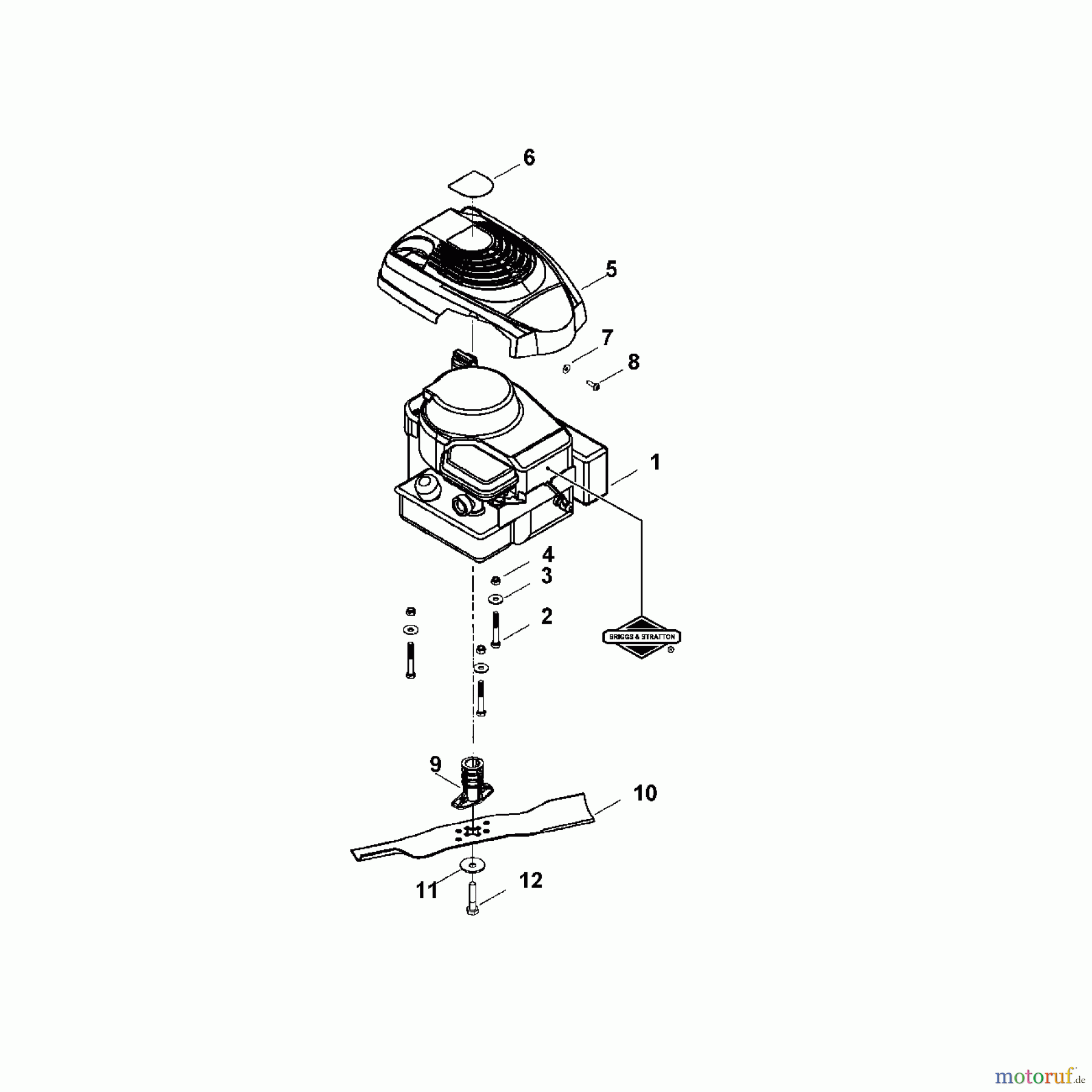 Viking Rasenmäher Benzinrasenmäher MB 410, MB 460 D - Motor, Messer