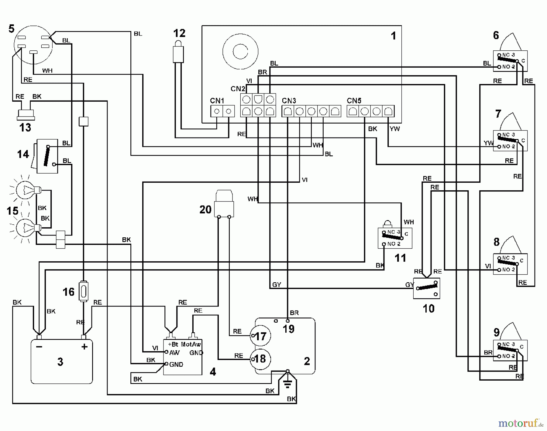  Viking Aufsitzmäher Aufsitzmäher MT 585 M - Schaltplan