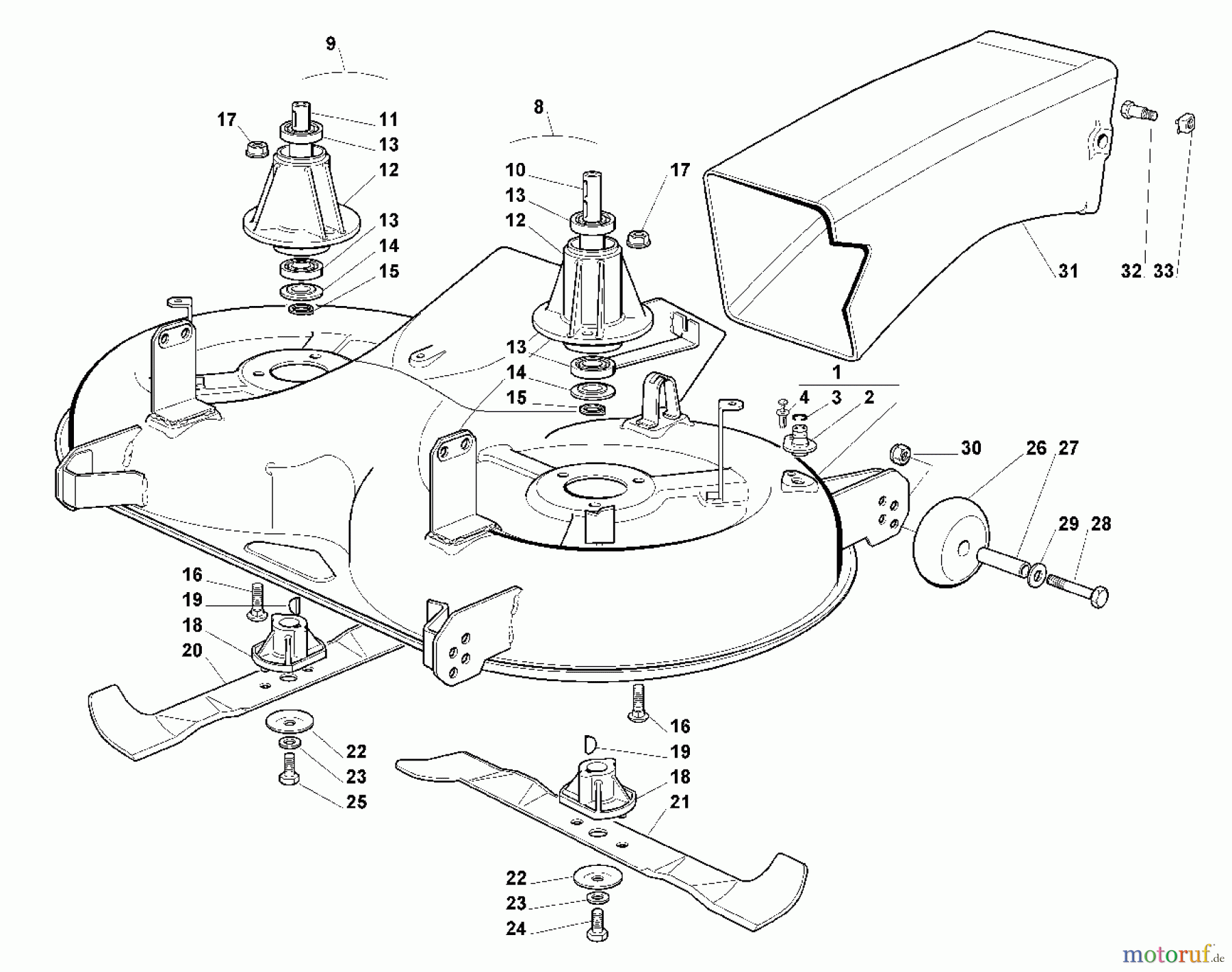 Viking Aufsitzmäher Aufsitzmäher MT 745 I - Mähwerk - 2