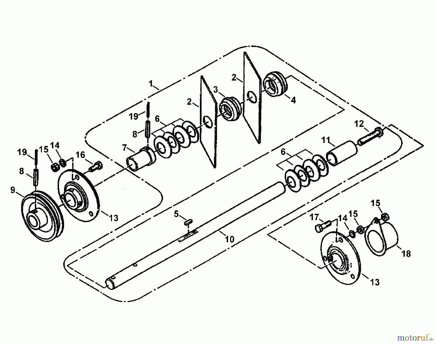 Viking Motorgartengeräte Rasenlüfter RL 455 B B - Messerwelle