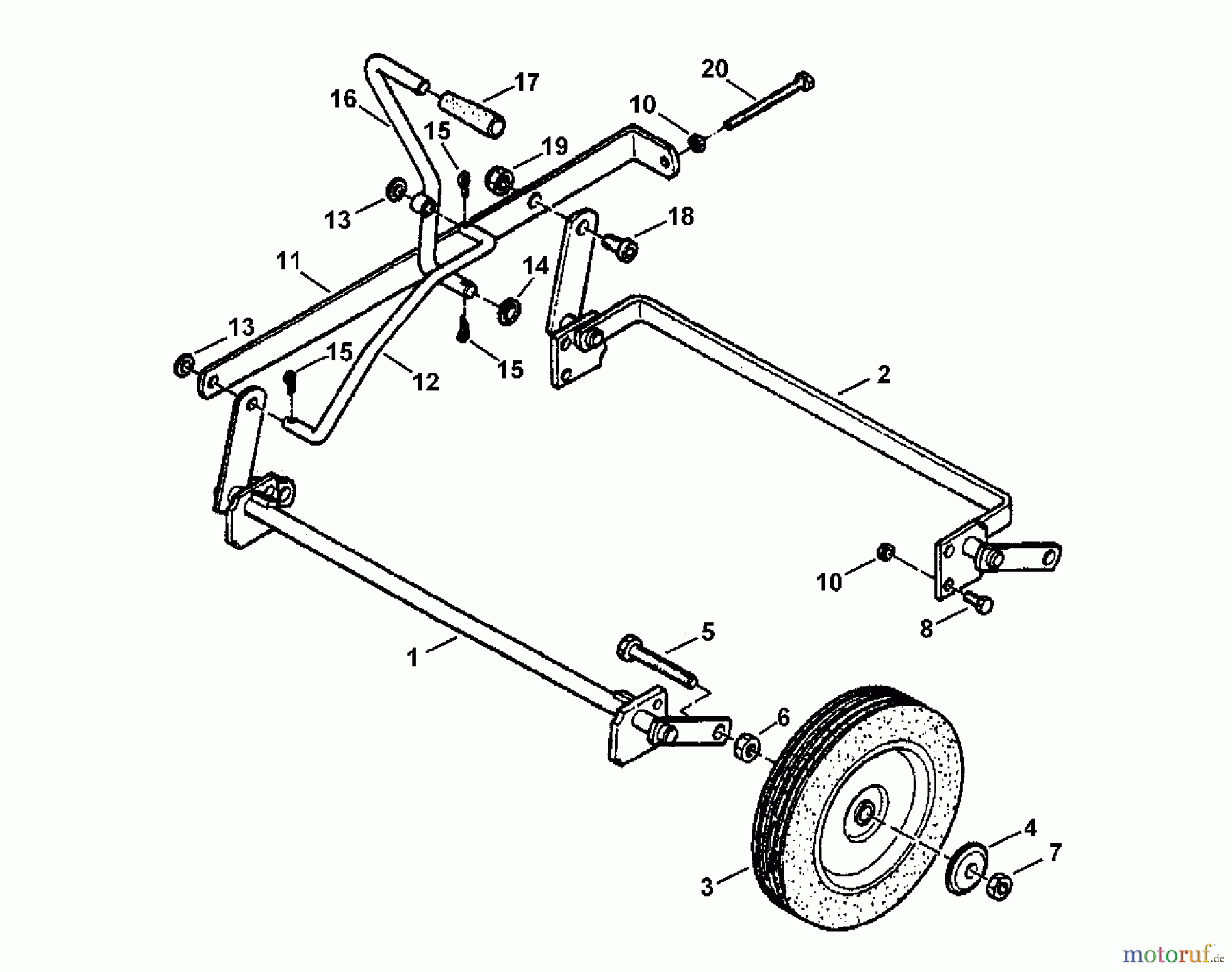  Viking Motorgartengeräte Rasenlüfter RL 455 B C - Höhenverstellung, Räder