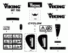 Viking Aufsitzmäher MT 795 Ersatzteile M - Aufkleber