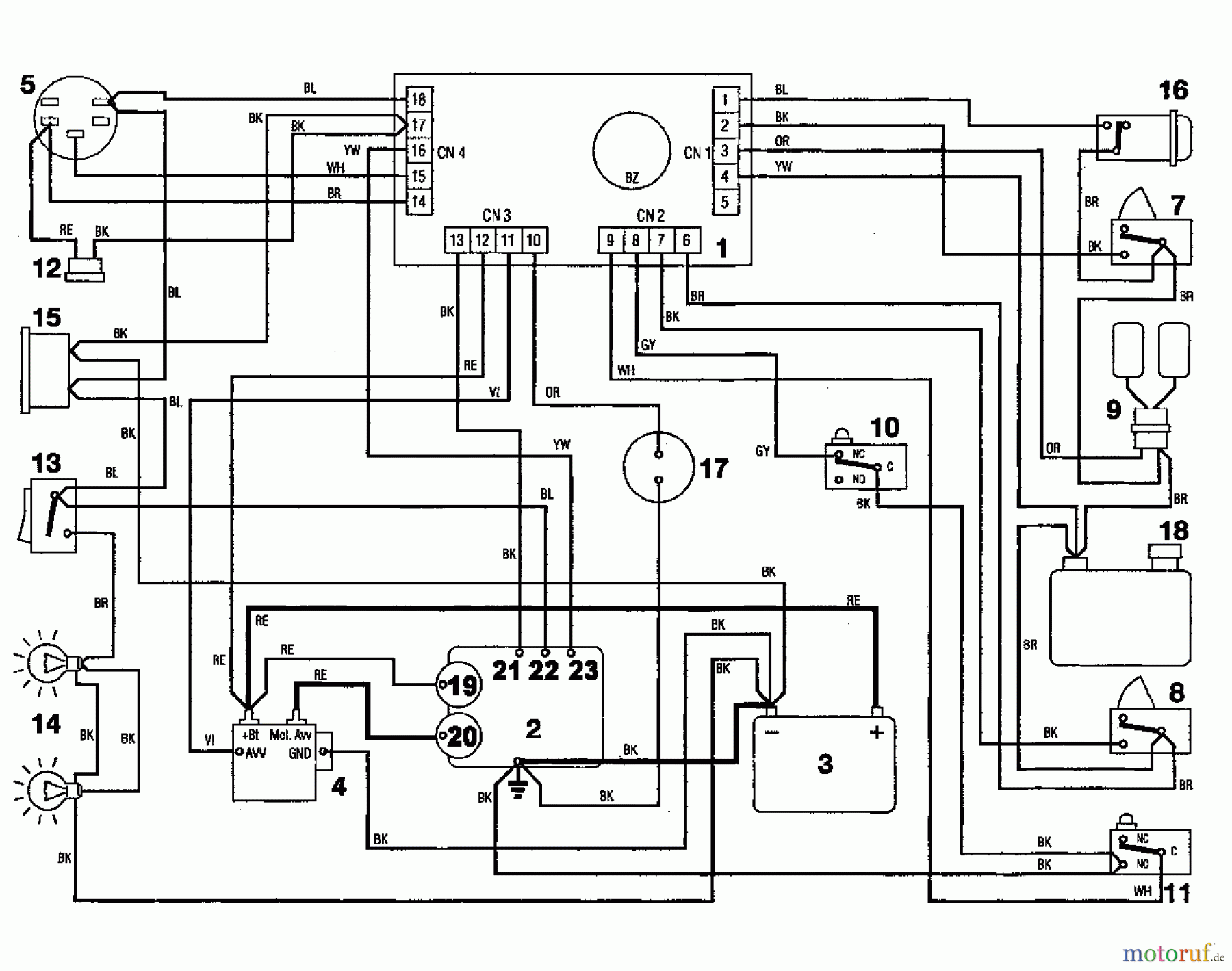 Viking Aufsitzmäher Aufsitzmäher MT 795 N2 - Schaltplan