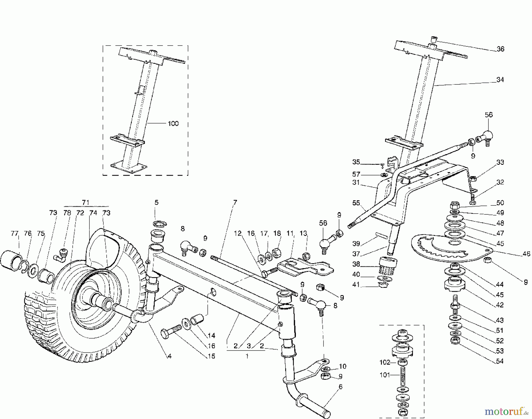  Viking Aufsitzmäher Aufsitzmäher MT 540 C - Lenkung
