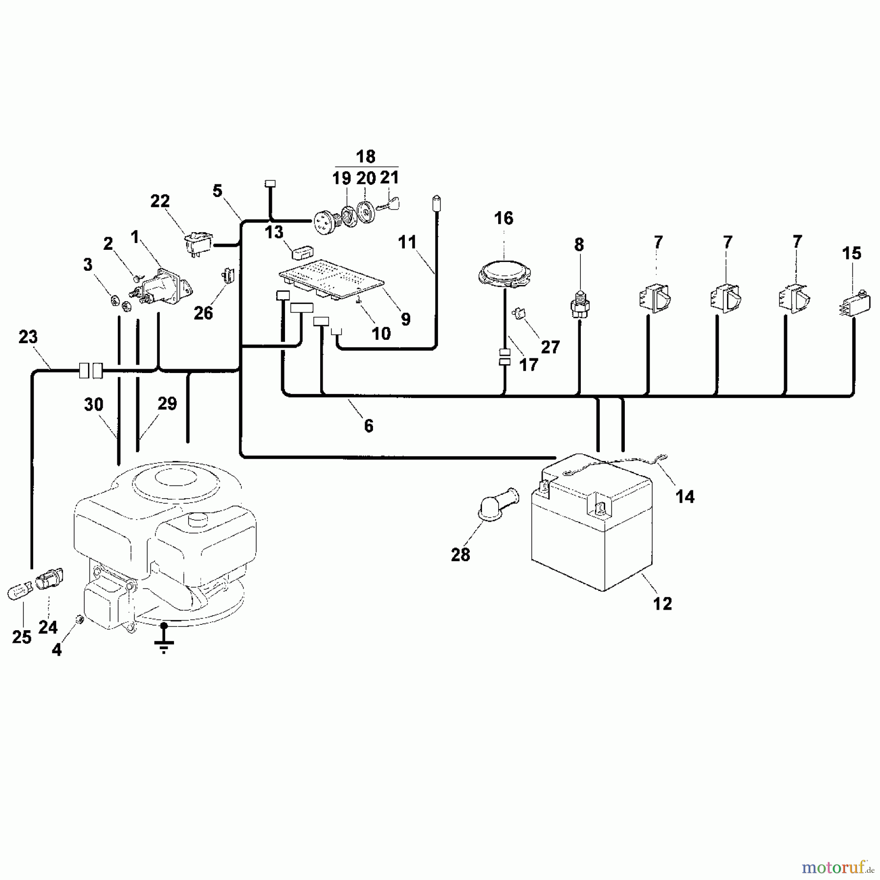Viking Aufsitzmäher Aufsitzmäher MT 540 L - Elektrische Bauteile