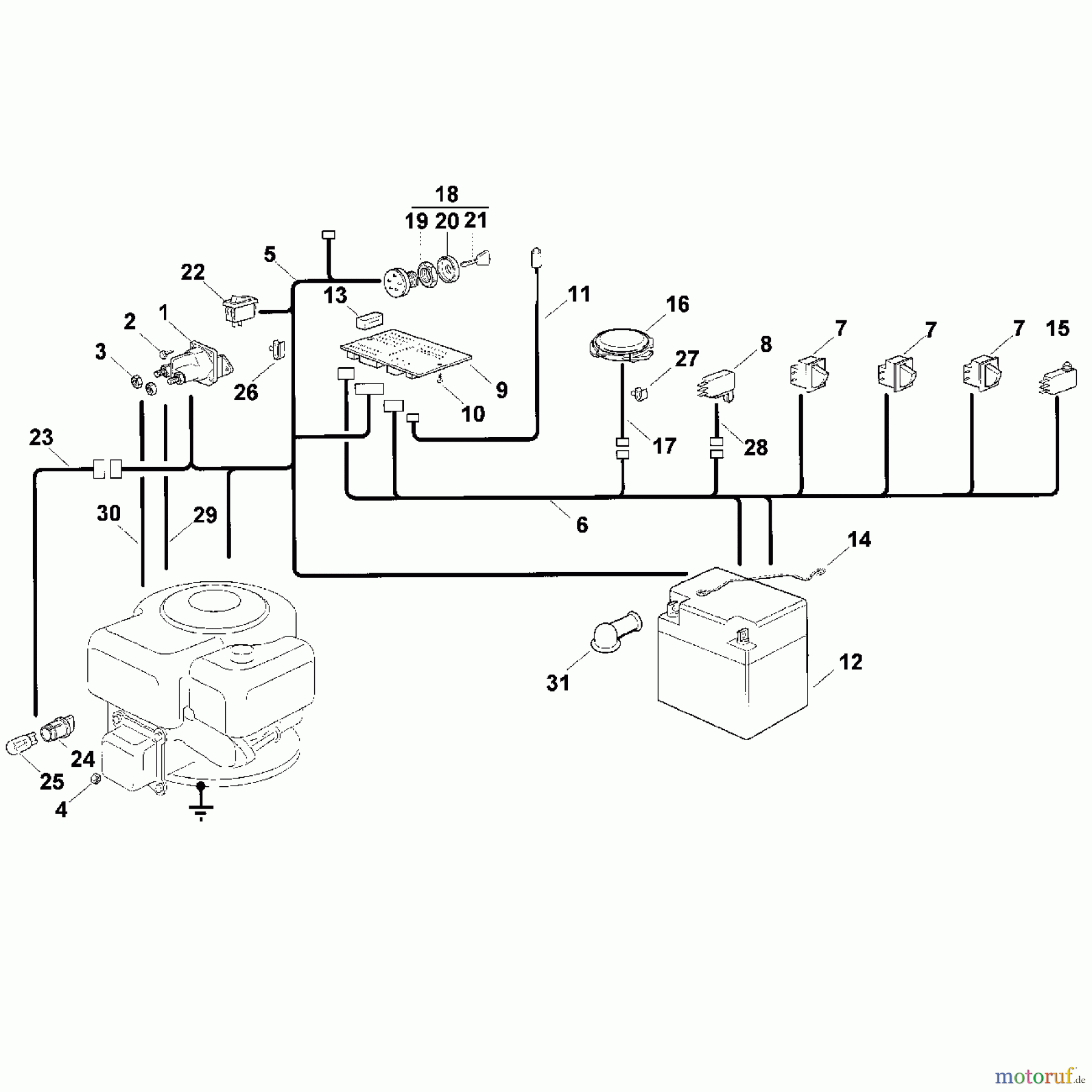 Viking Aufsitzmäher Aufsitzmäher MT 580 L - Elektrische Bauteile - 1