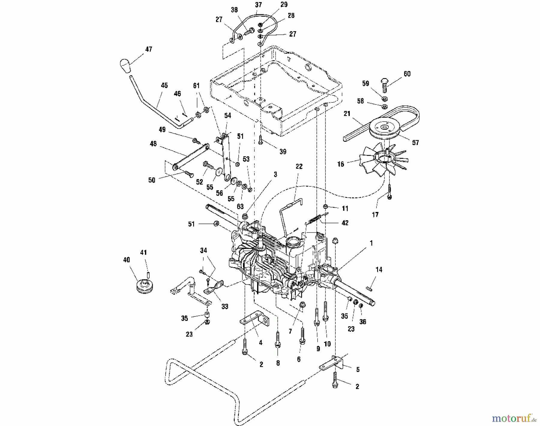 Viking Aufsitzmäher Aufsitzmäher MT 820 D - Antrieb