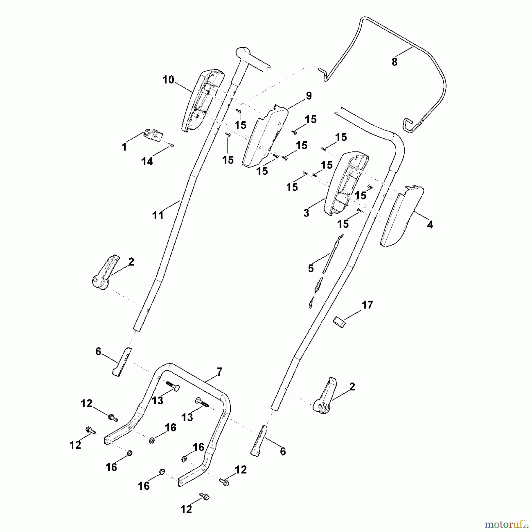 Viking Rasenmäher Benzinrasenmäher MB 4.0 R A - Lenker
