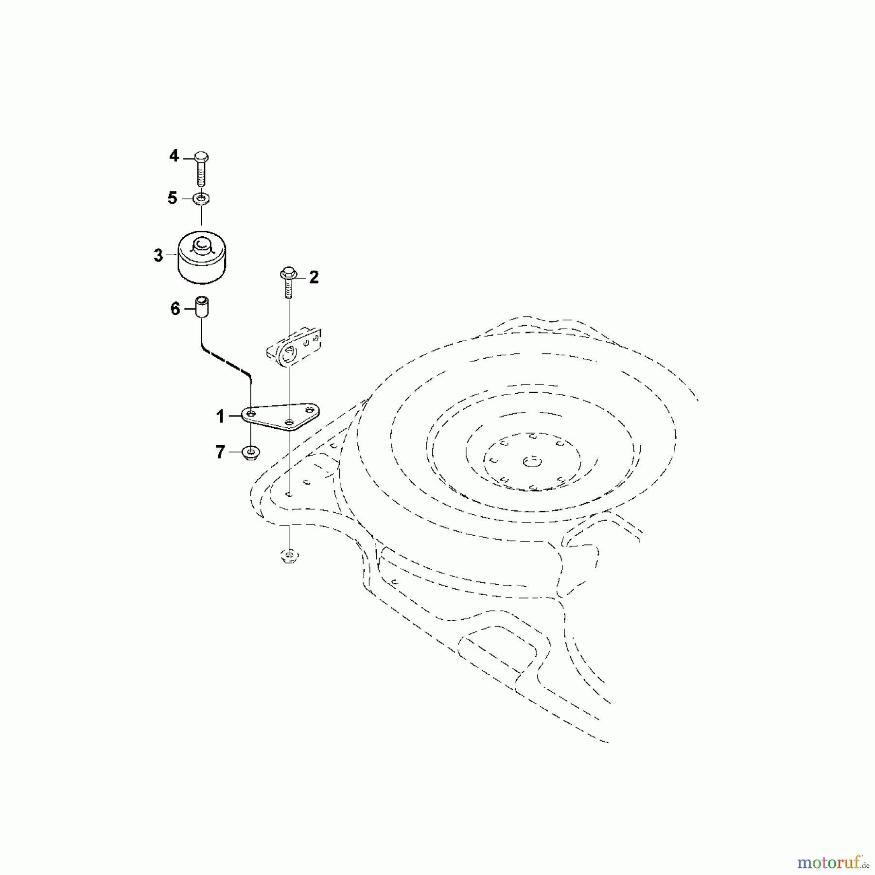  Viking Aufsitzmäher Zubehör Aufsitzmäher ASR 042  Anbaukit Tasträder 107 cm Mähwerk A - Satz Tastrad