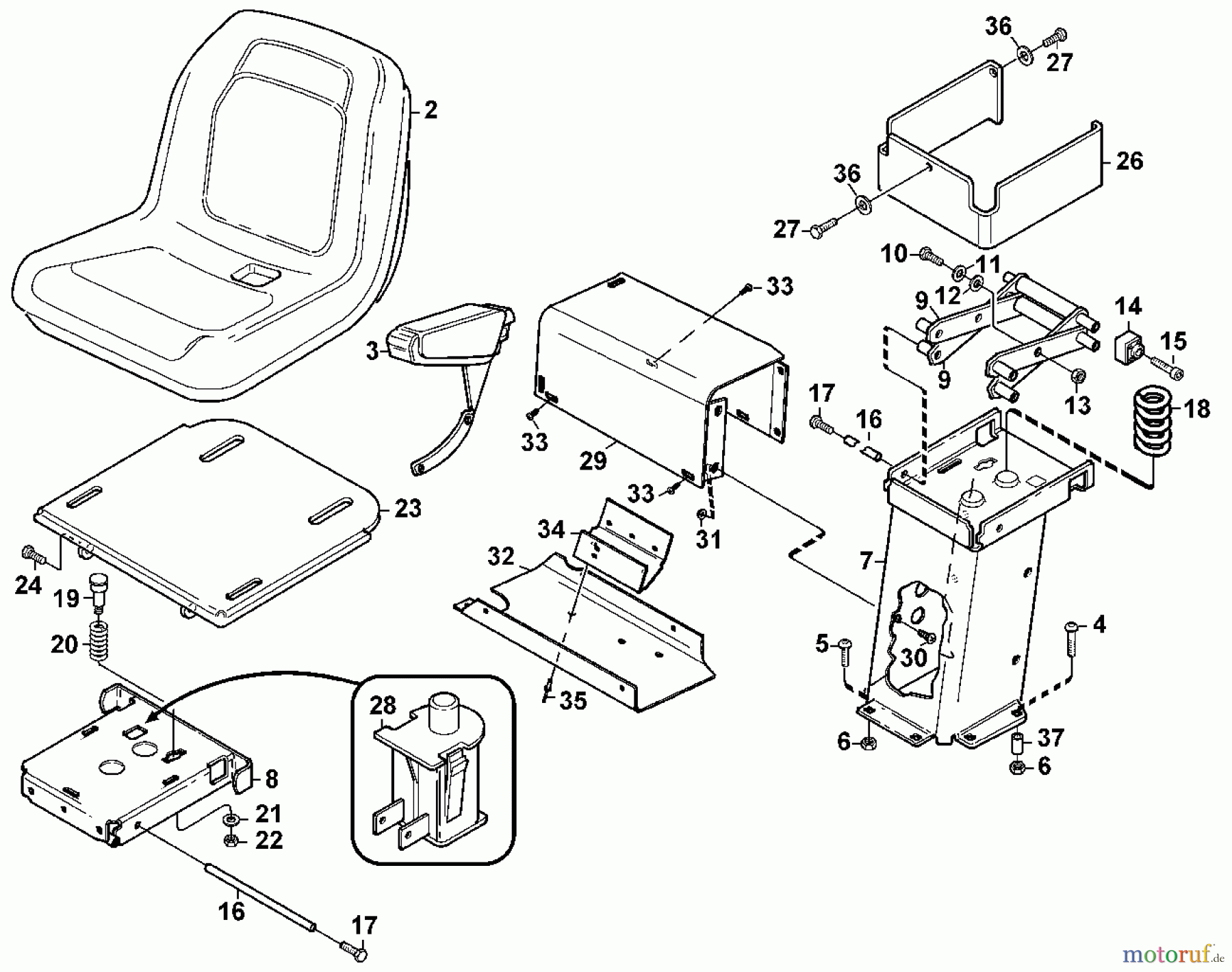 Viking Aufsitzmäher Aufsitzmäher MF 890 PRO E - Sitz