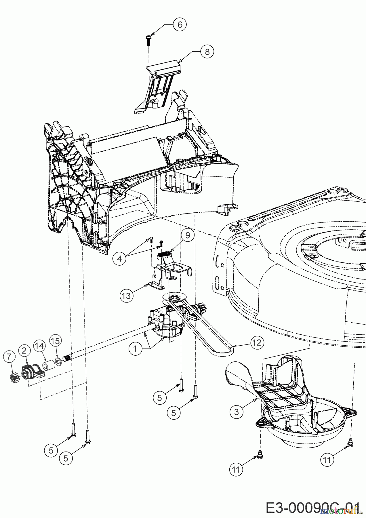  MTD Motormäher mit Antrieb Optima 53 SPBHWIS 12DEPH7E600 (2020) Getriebe, Keilriemen