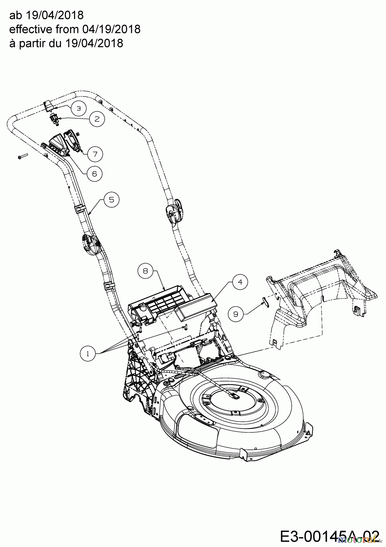 MTD Motormäher mit Antrieb Smart 46 SPOE 12BETCS7600 (2020) Batterie, Kabelbaum ab 19/04/2018