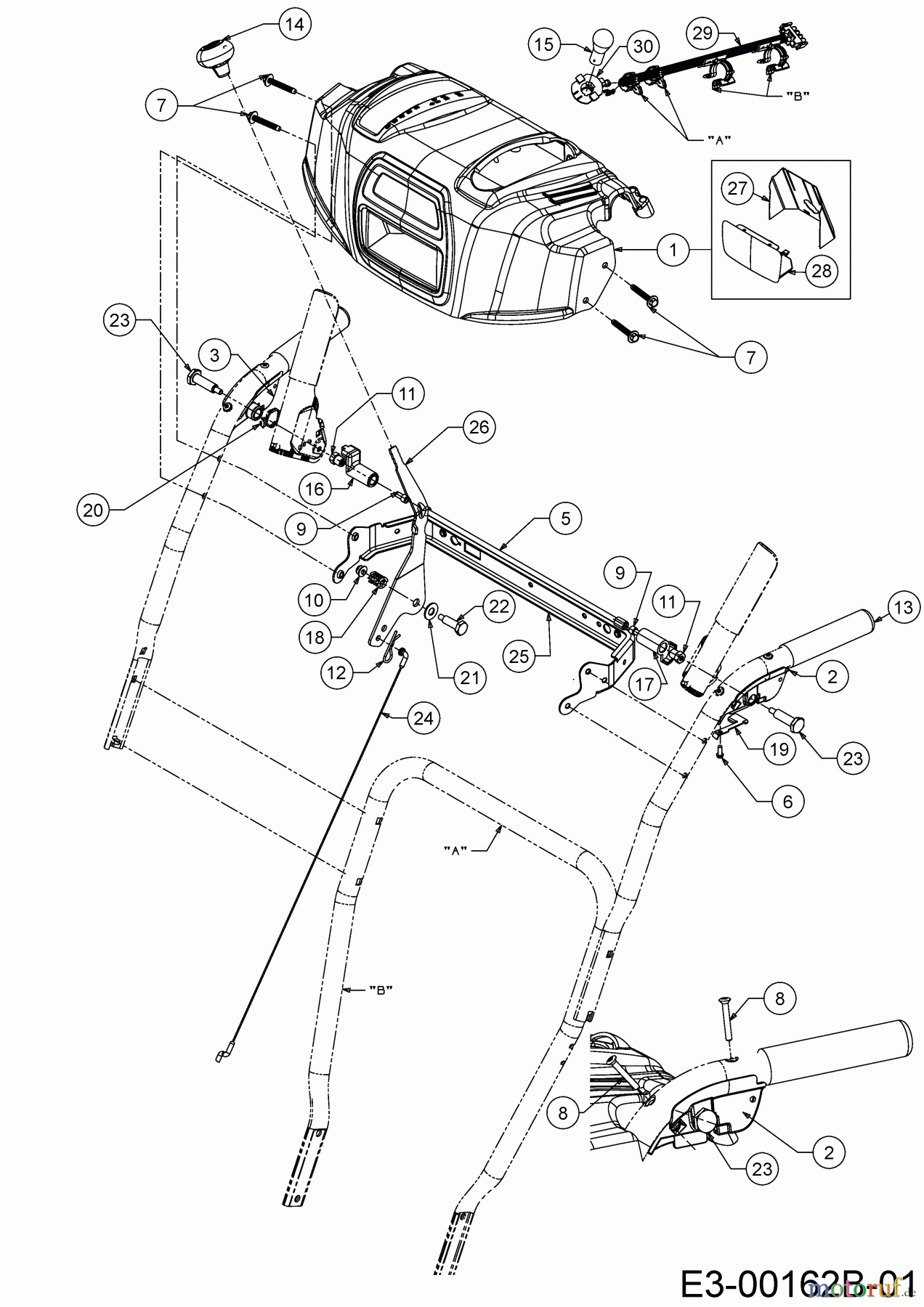 MTD Schneefräsen Optima ME 66 T 31BY7FT3678 (2021) Armaturenbrett