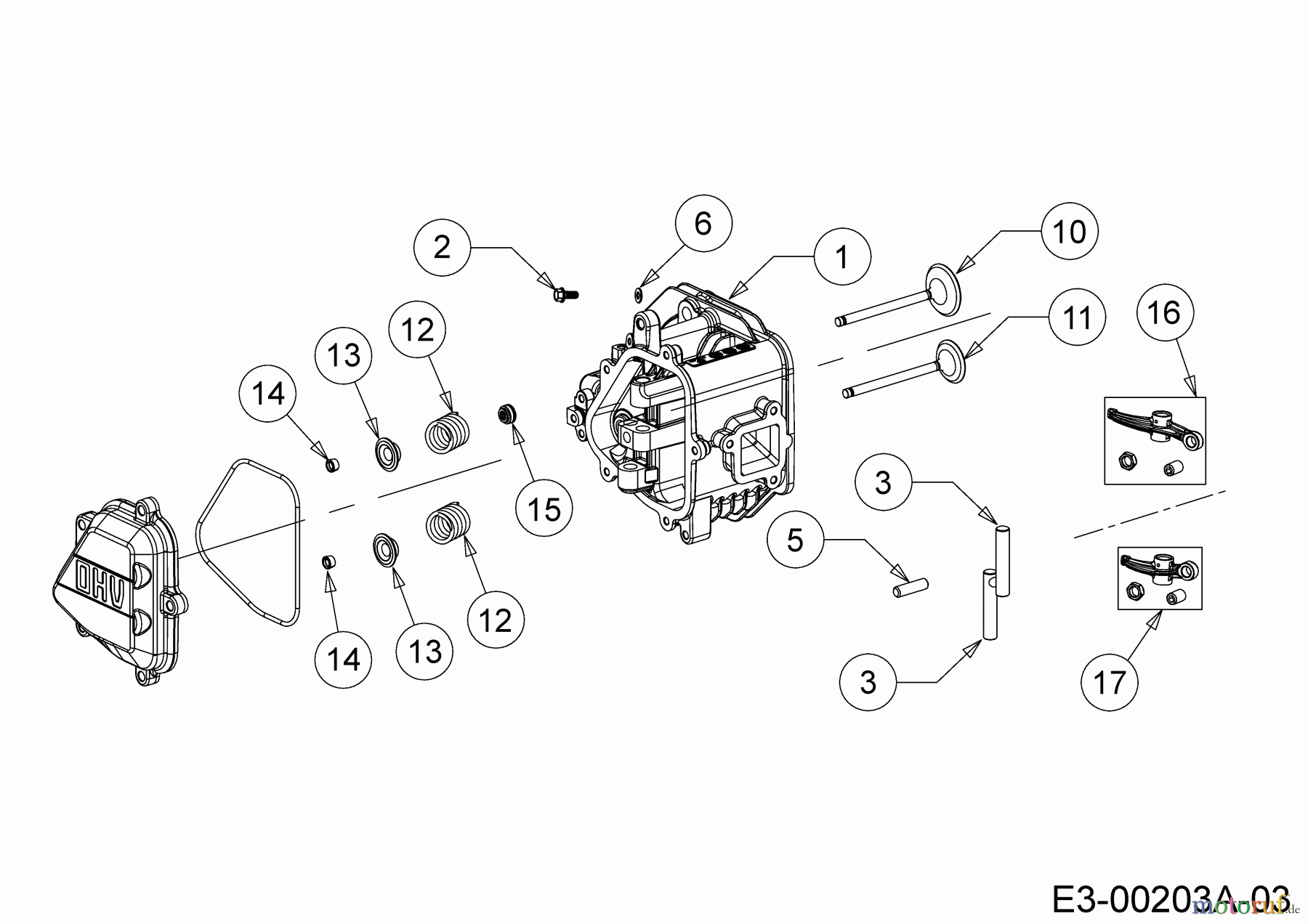 MTD-Motoren Vertikal 8X90ZUA 752Z8X90ZUA (2019) Ventile, Zylinderkopf