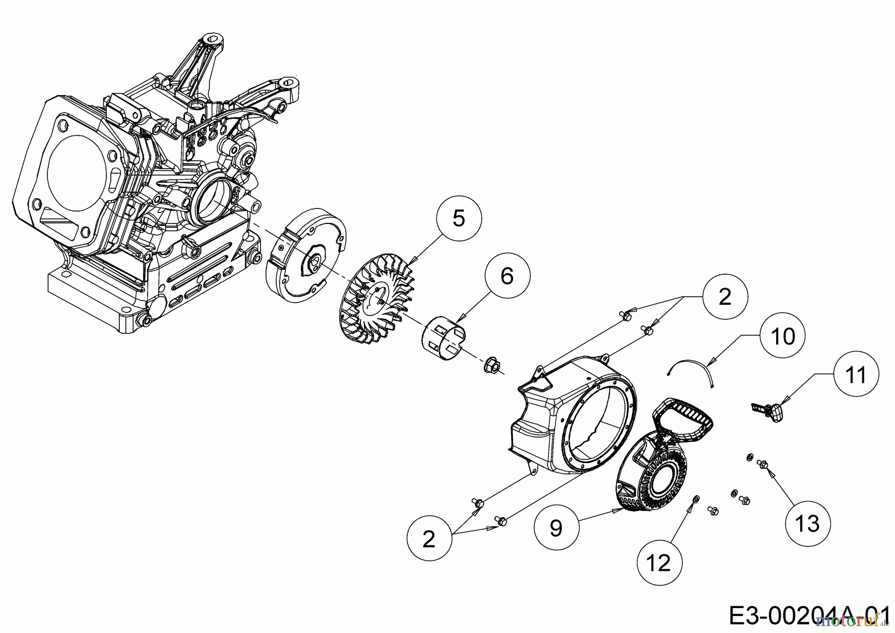 MTD-Motoren Horizontal 165-WH 752Z165-WH (2020) Elektrostarter, Lüfterrad, Reversierstarter