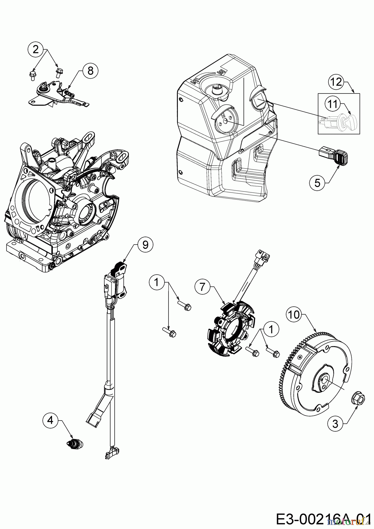 MTD-Motoren Horizontal 675-SH 752Z675-SH  (2020) Lichtspule, Schwungrad
