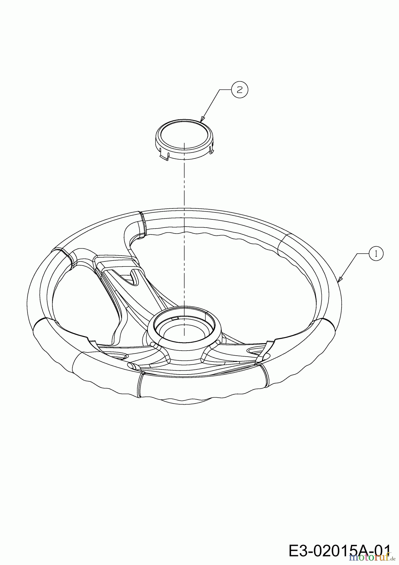 Dormak Rasentraktoren TXT 36 DK 13A776SE699 (2020) Lenkrad