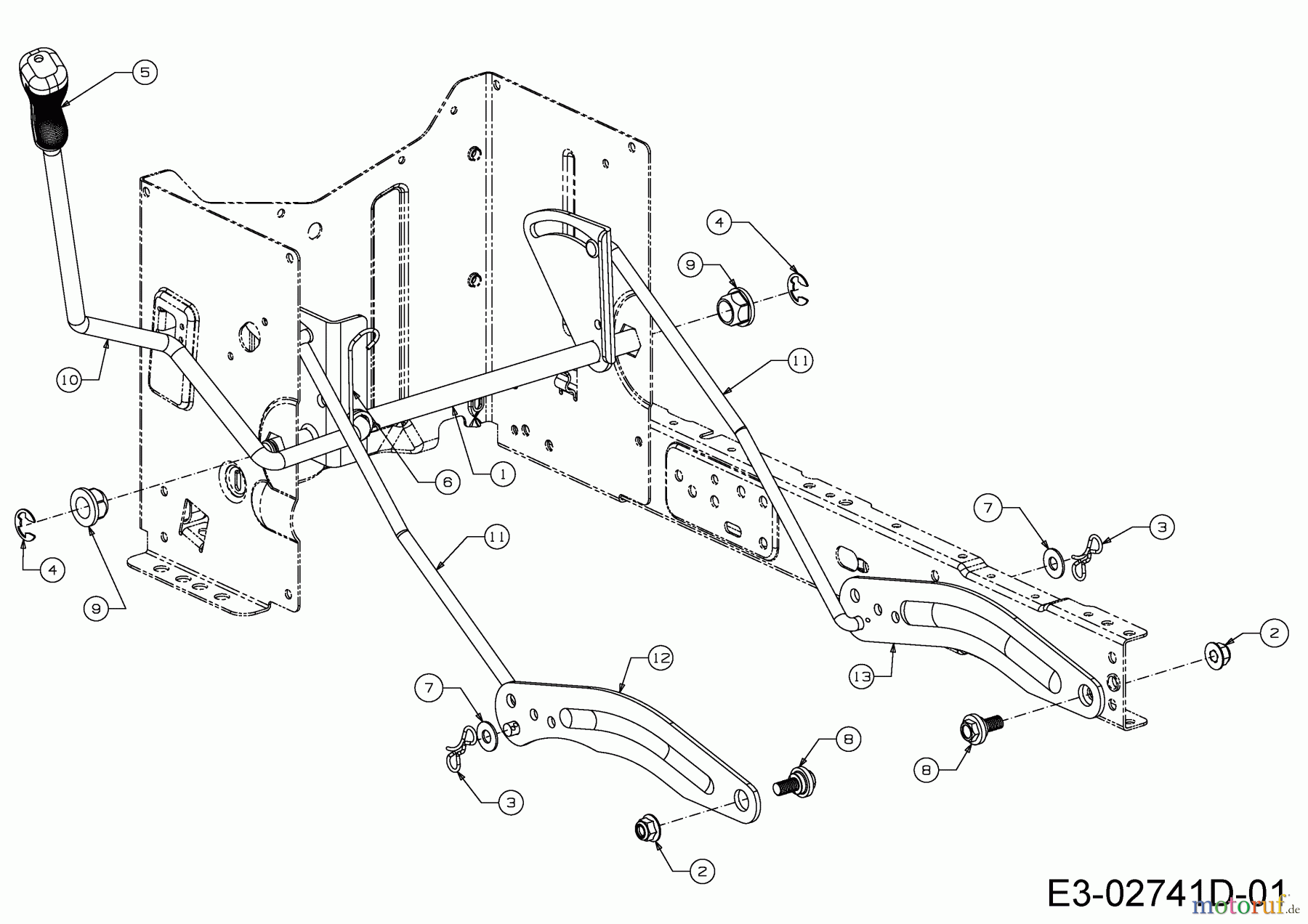 Helington Rasentraktoren H 96 H 13A879KG686 (2020) Mähwerksaushebung