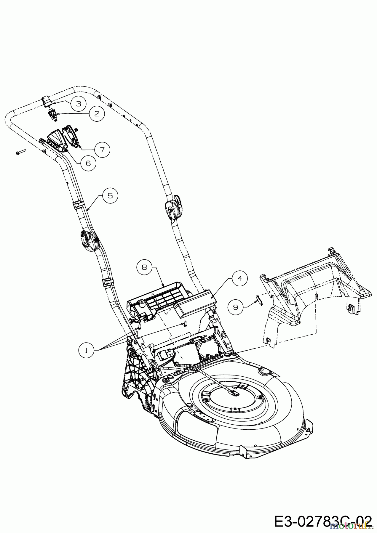 MTD Motormäher mit Antrieb 53 SPOSE 12AEPCS7678 (2020) Batterie, Kabelbaum