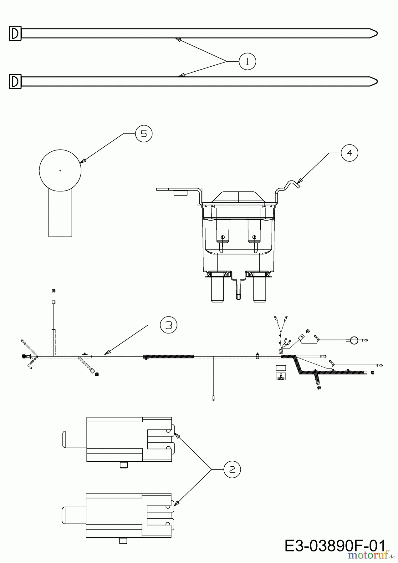 MTD Rasentraktoren DL 92 T 13I2765E677 (2019) Elektroteile