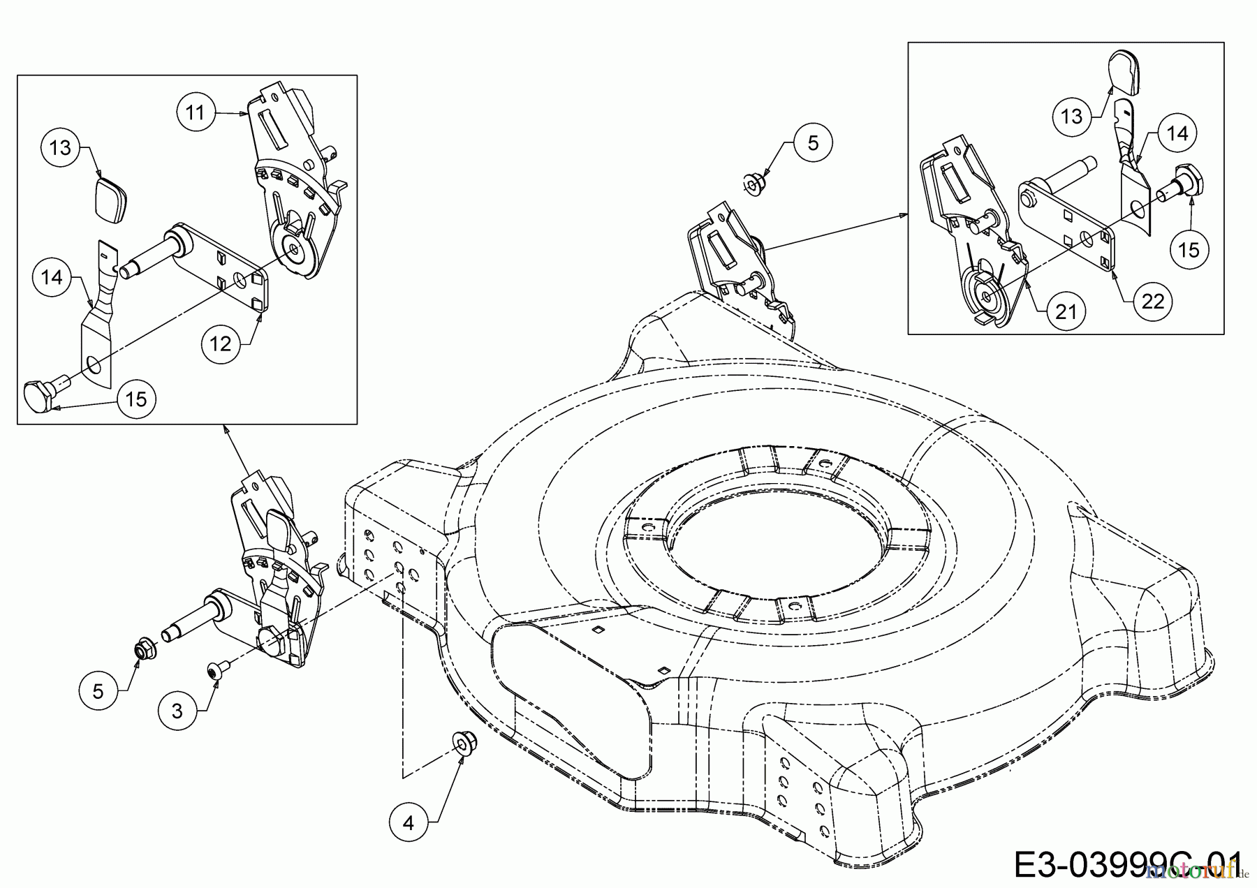 MTD Motormäher Optima G 46 MB 11E-705B600 (2019) Höhenverstellung hinten