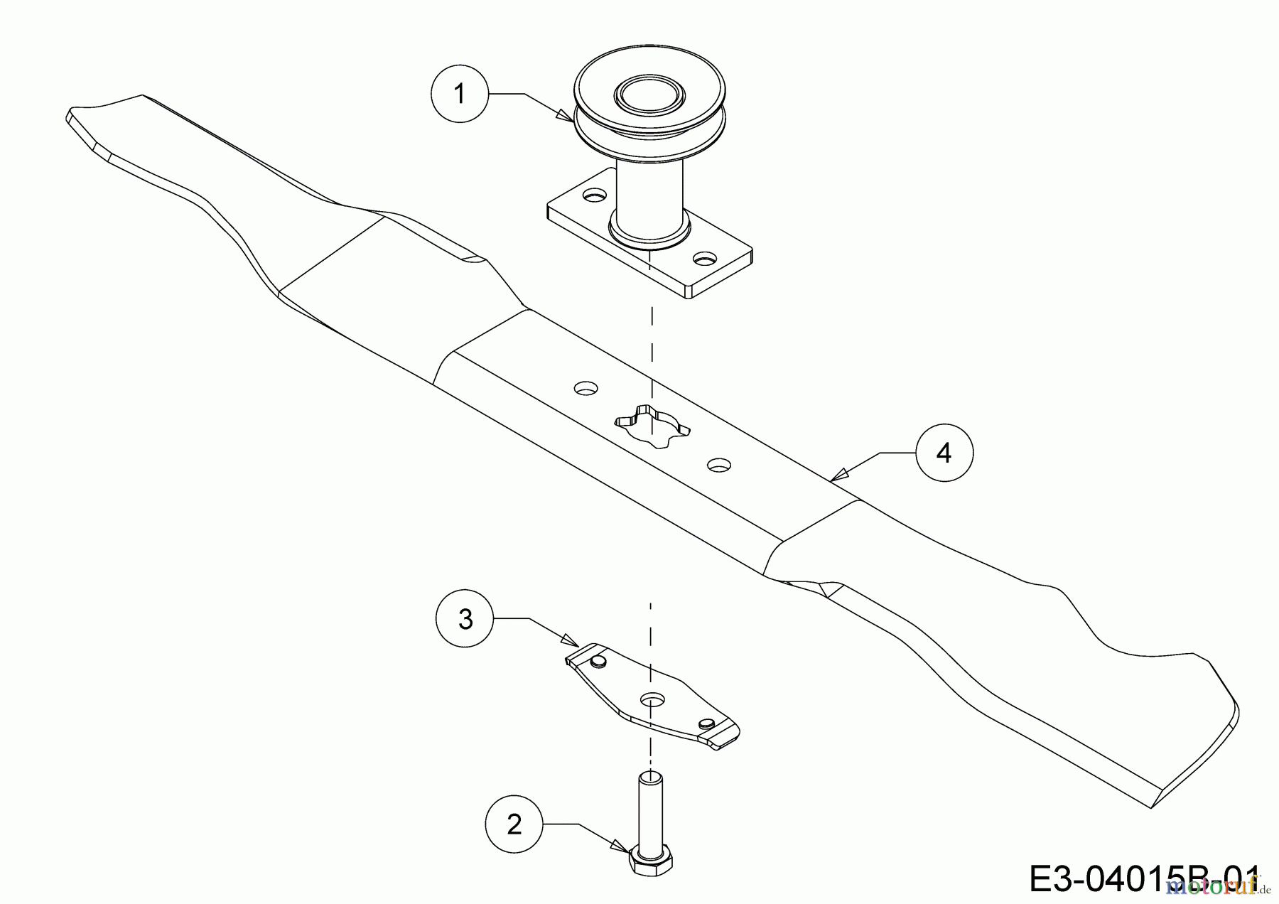  MTD Motormäher mit Antrieb Smart 53 MSPB 12A-A05D600  (2019) Messer, Messeraufnahme