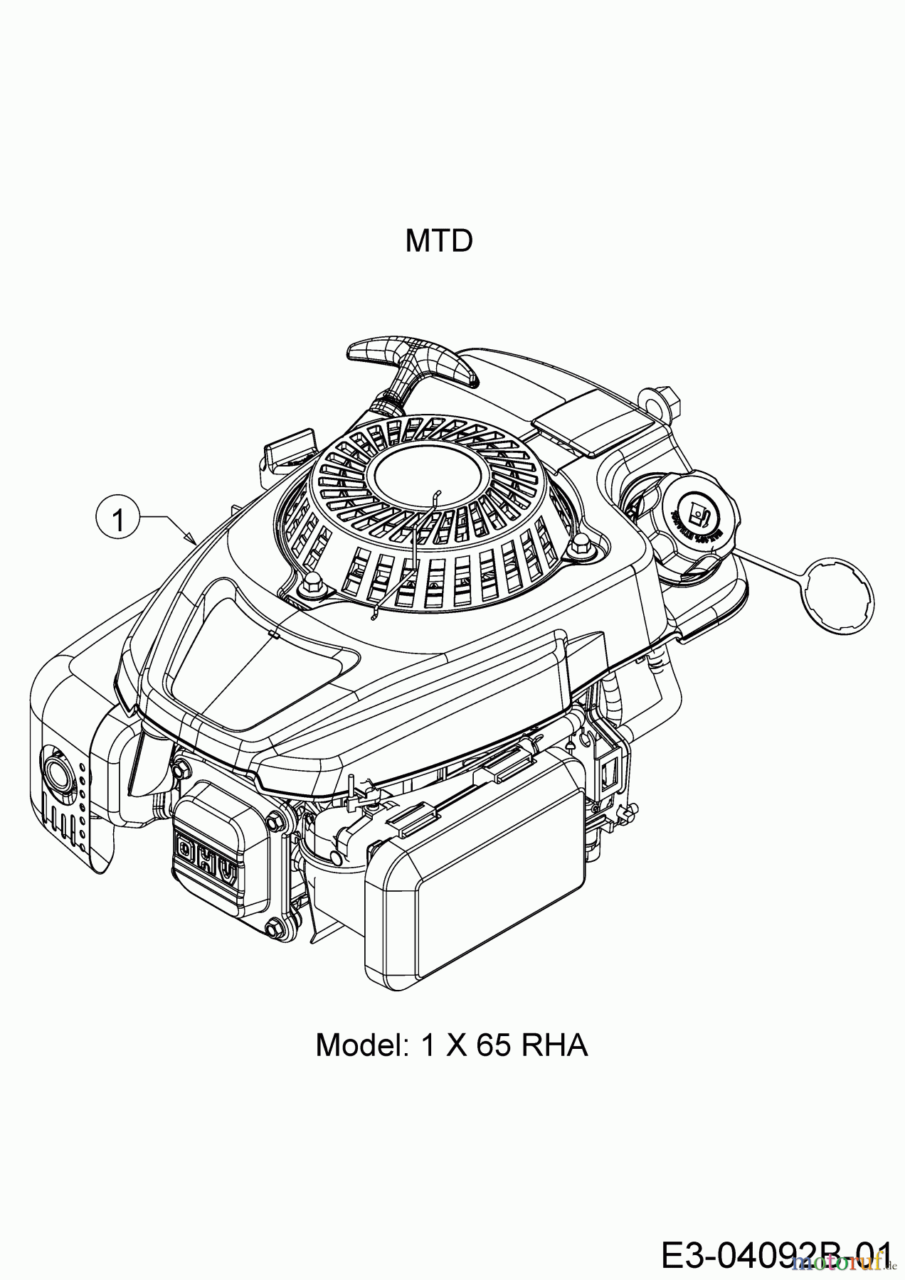 MTD Motormäher mit Antrieb Smart 53 SPOHW 12A-PBJ6600 (2019) Motor MTD