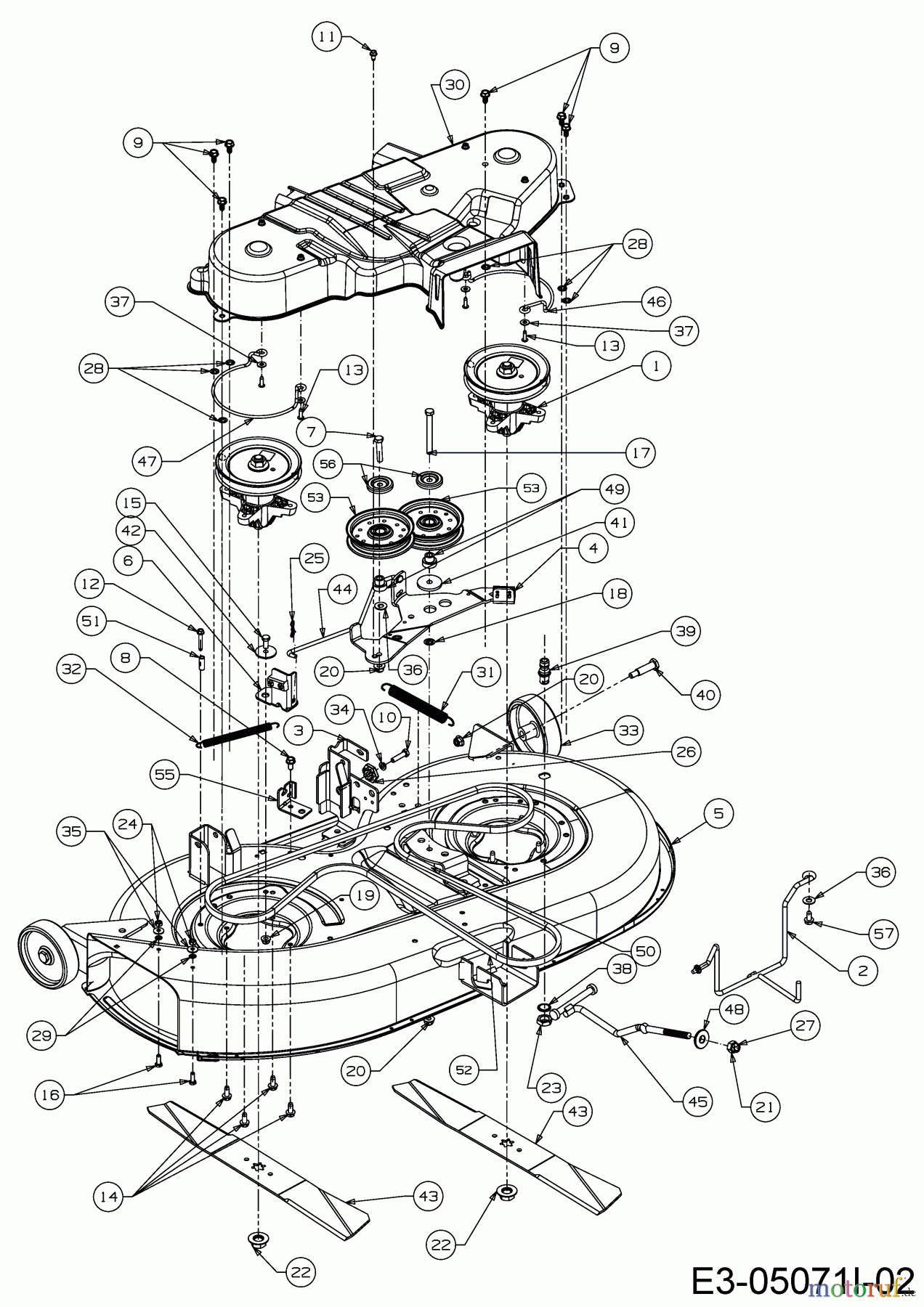 MTD Rasentraktoren Optima LG 165 H 13IN79KG678 (2019) Mähwerk G (42