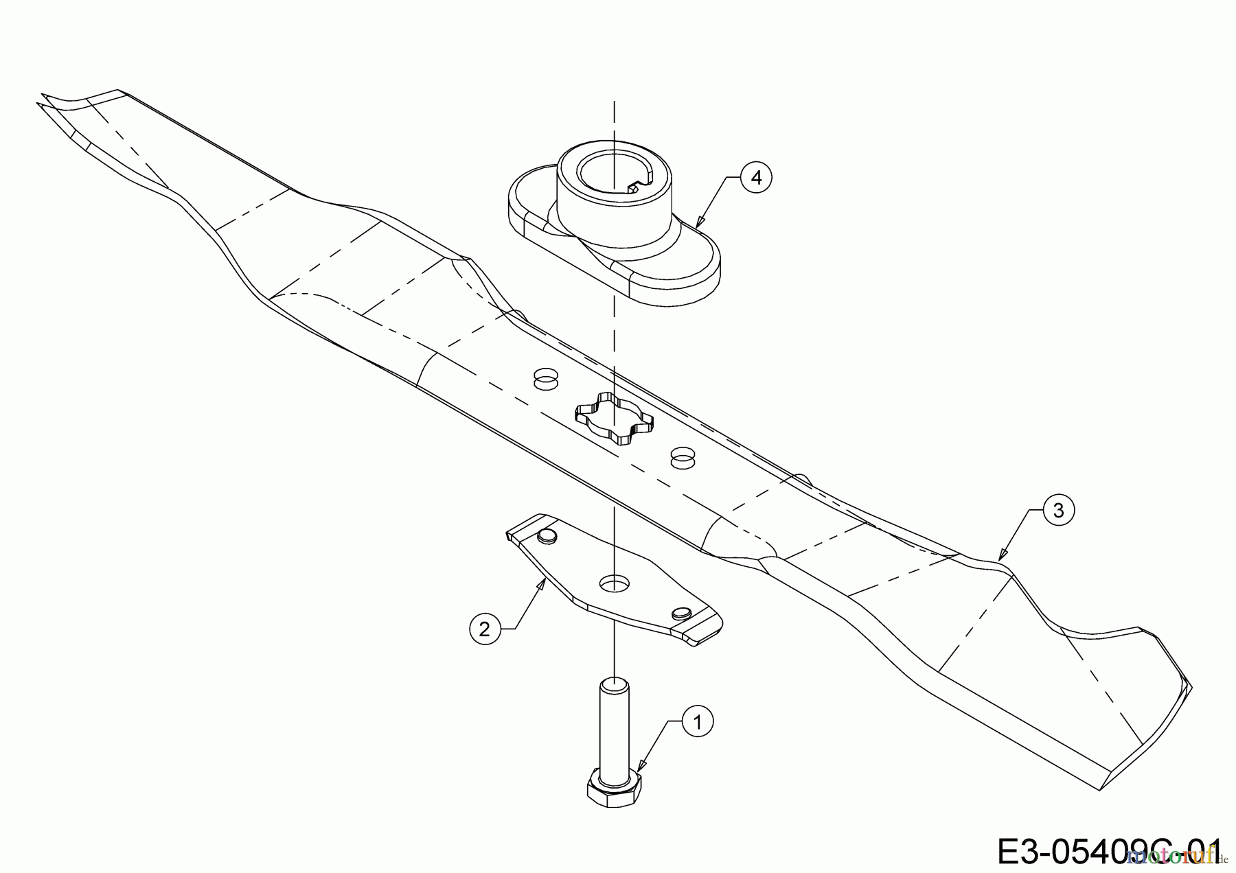  MTD Motormäher Optima G 46 MB 11E-705B600 (2019) Messer, Messeraufnahme