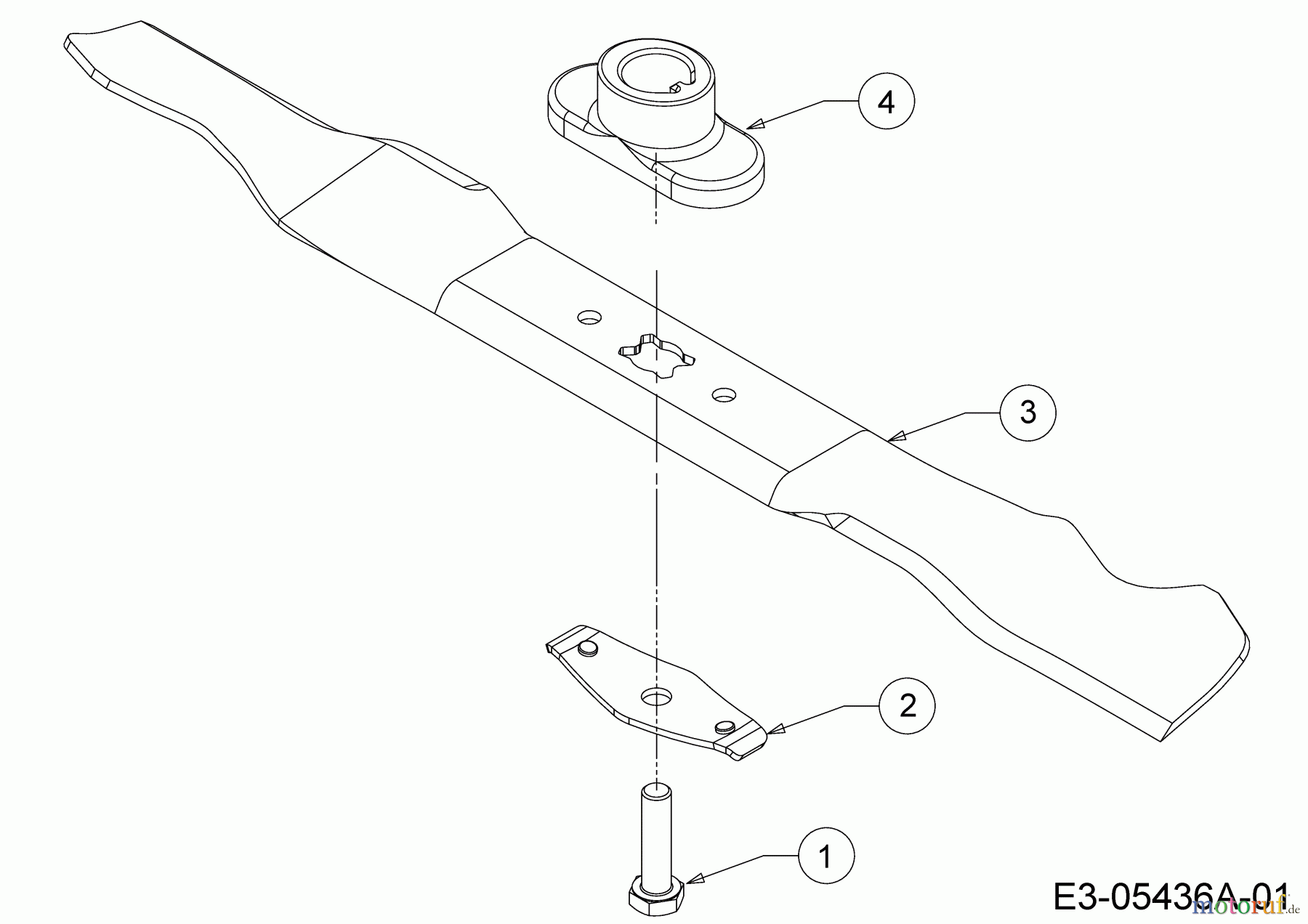 MTD Motormäher Smart 53 MB 11A-A05B600 (2020) Messer, Messeraufnahme