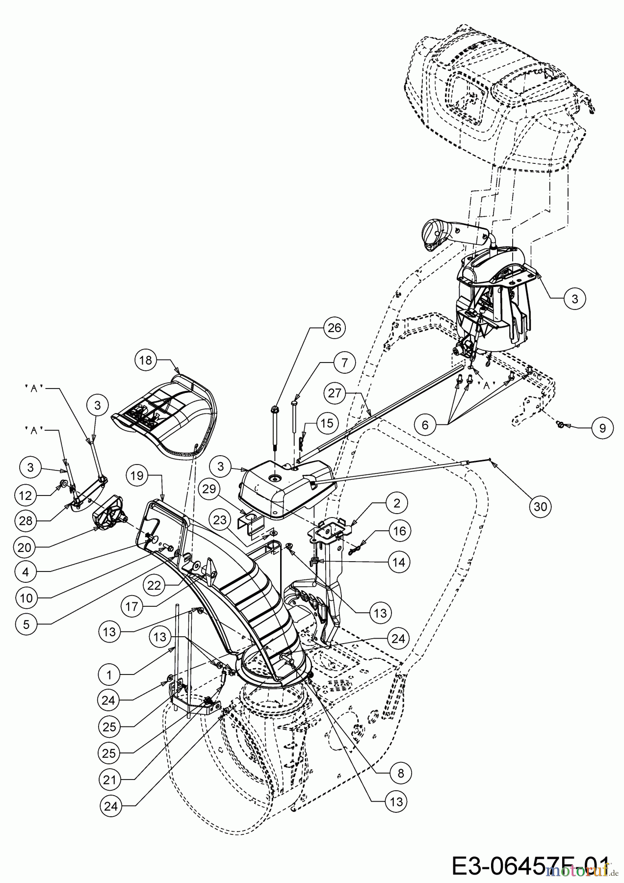 MTD Schneefräsen Optima ME 66 31AY5FT3678 (2020) Auswurfschacht, Joystick