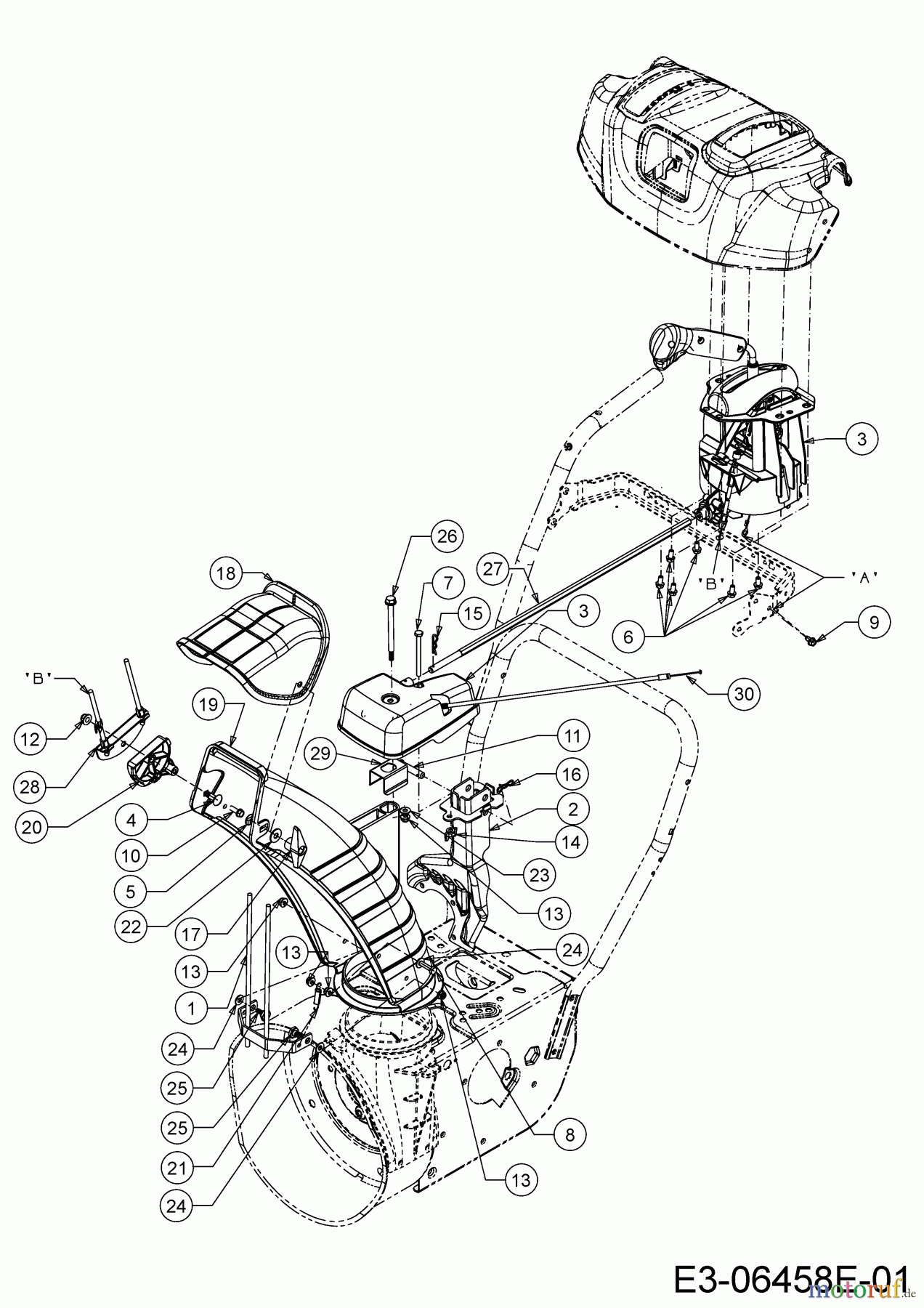 MTD Schneefräsen Optima ME 76 31AY5ET5678 (2020) Auswurfschacht, Joystick