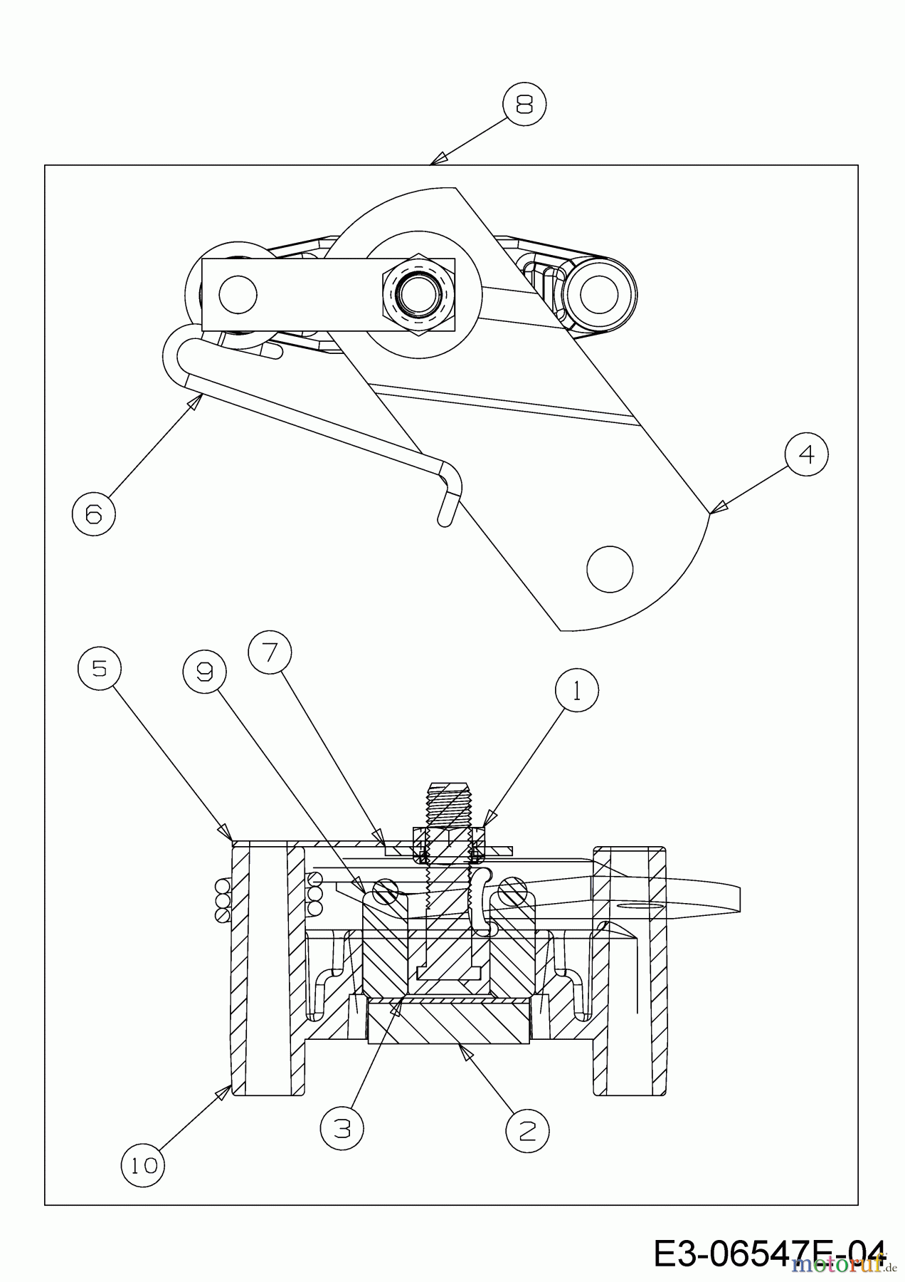 MTD Rasentraktoren BE 96 T 13IH76KF648 (2019) Bremse