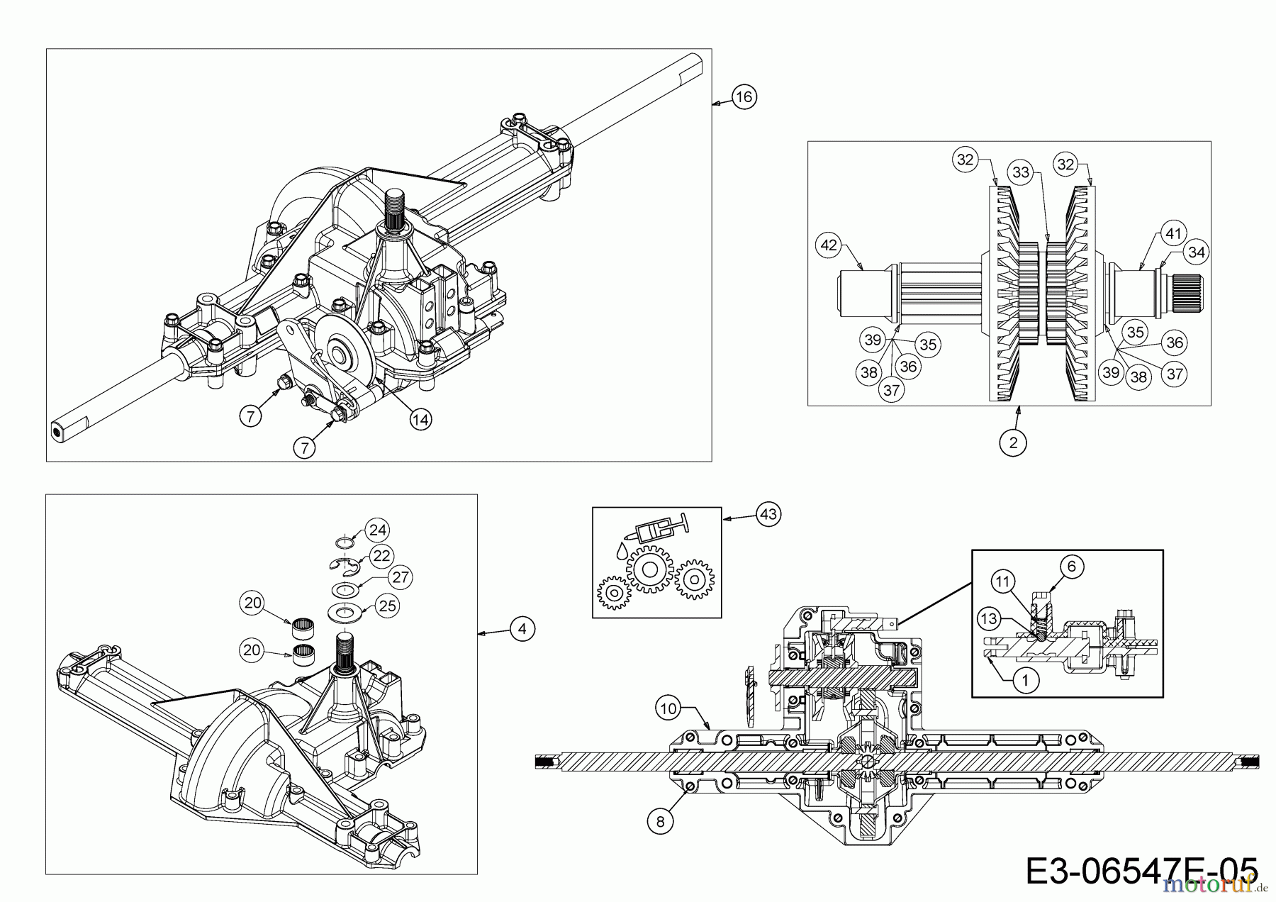 MTD Rasentraktoren BE 96 T 13IH76KF648 (2019) Getriebe 618-04566A