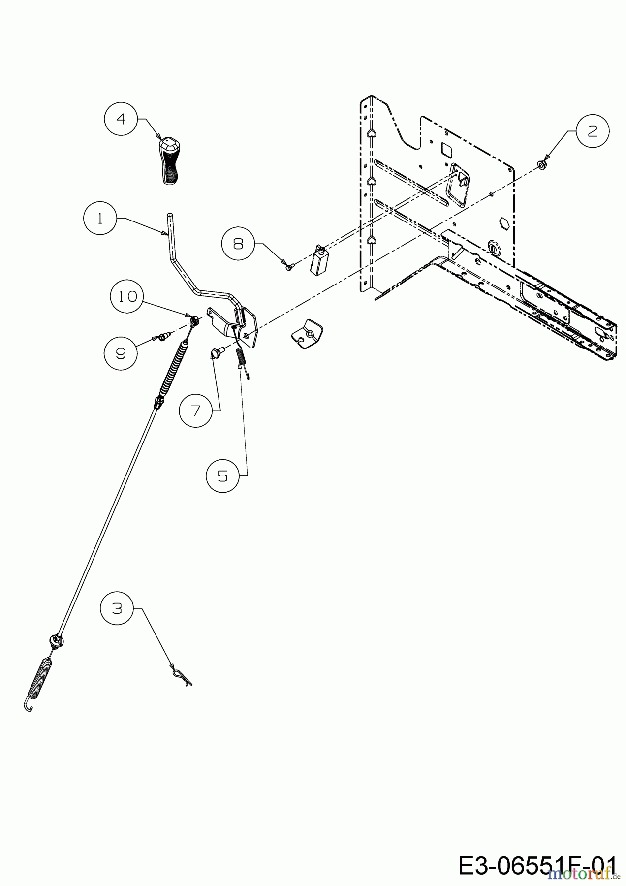 Helington Rasentraktoren H 92 H 13A871KE686 (2020) Mähwerkseinschaltung