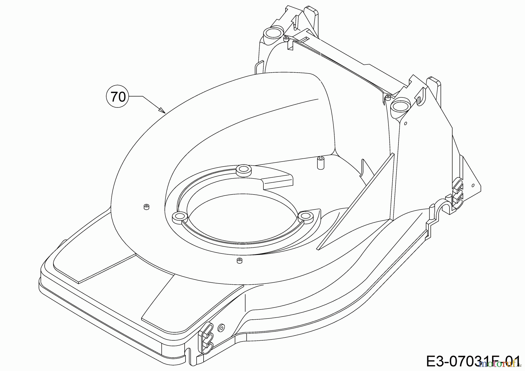 MTD Motormäher mit Antrieb Smart 395 SPO 12CBB1SJ600 (2020) Mähwerksgehäuse