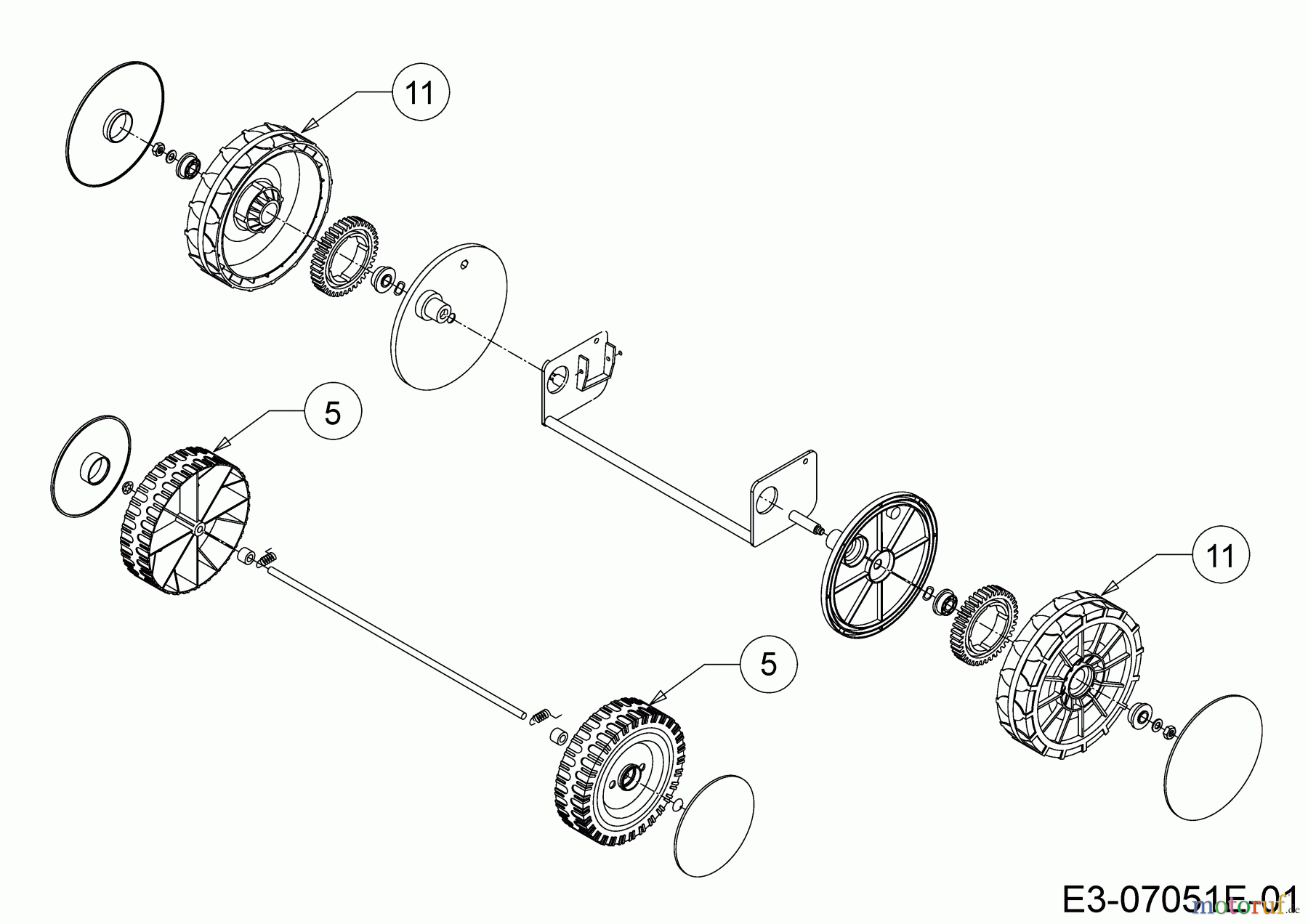 MTD Motormäher mit Antrieb Smart 395 SPO 12CBB1SJ600 (2020) Räder