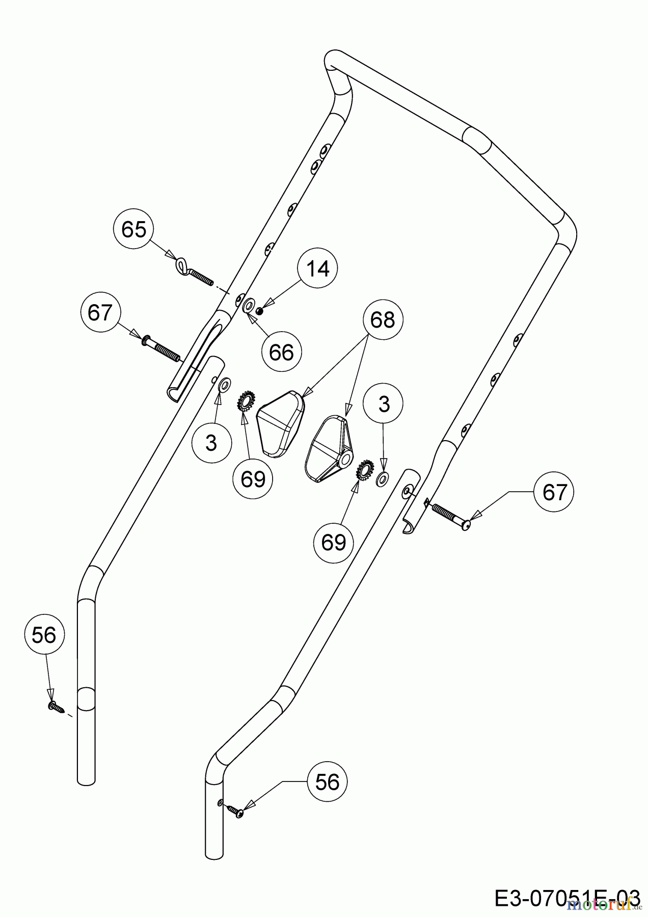 MTD Motormäher mit Antrieb Smart 395 SPO 12CBB1SJ600 (2020) Befestigungsteile Holm