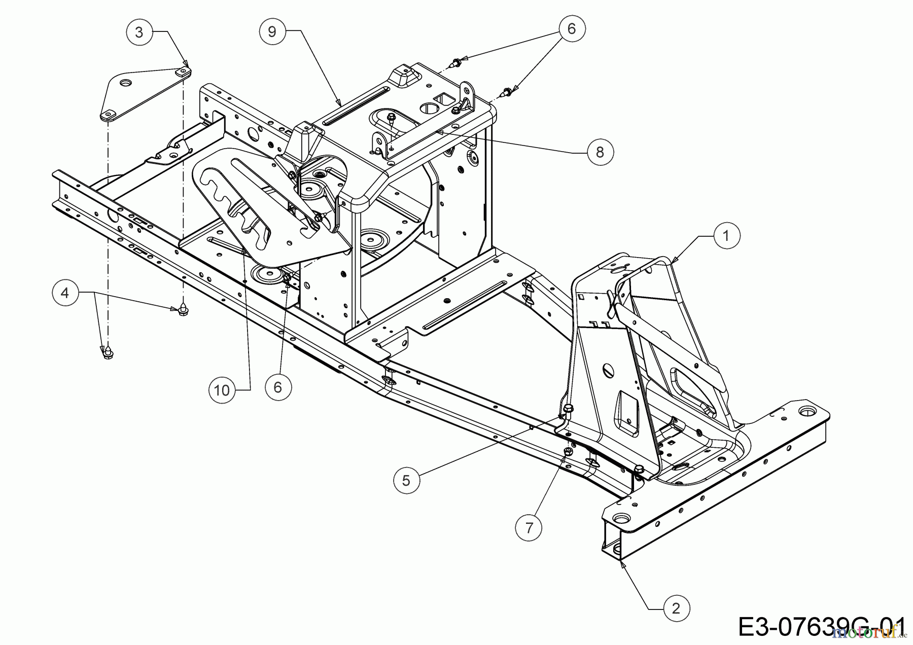 Helington Rasentraktoren H 76 SM 13B726JD686 (2020) Rahmen